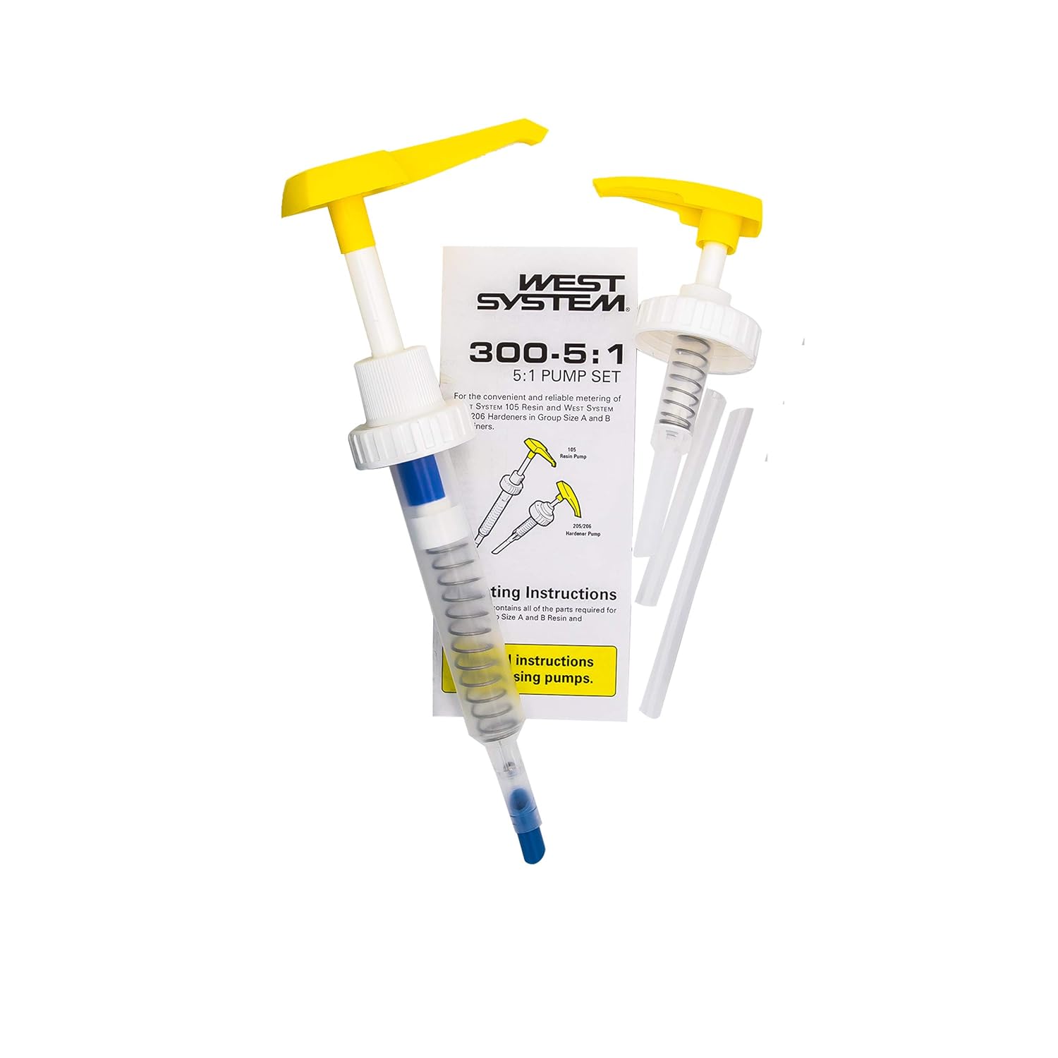 WEST SYSTEM 105B Resin with 205B Hardener and 300 Mini Pumps 3-Pack