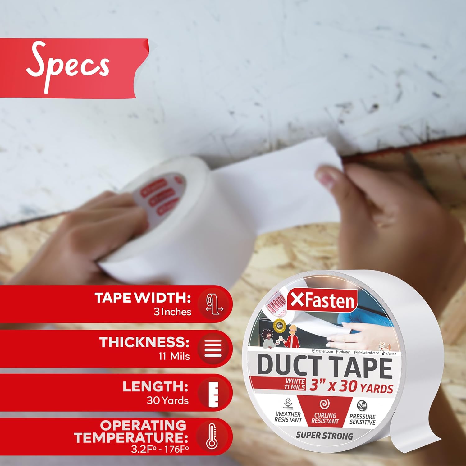 Durable 3 x 30 Yards Duct Tape for Home Industrial Use