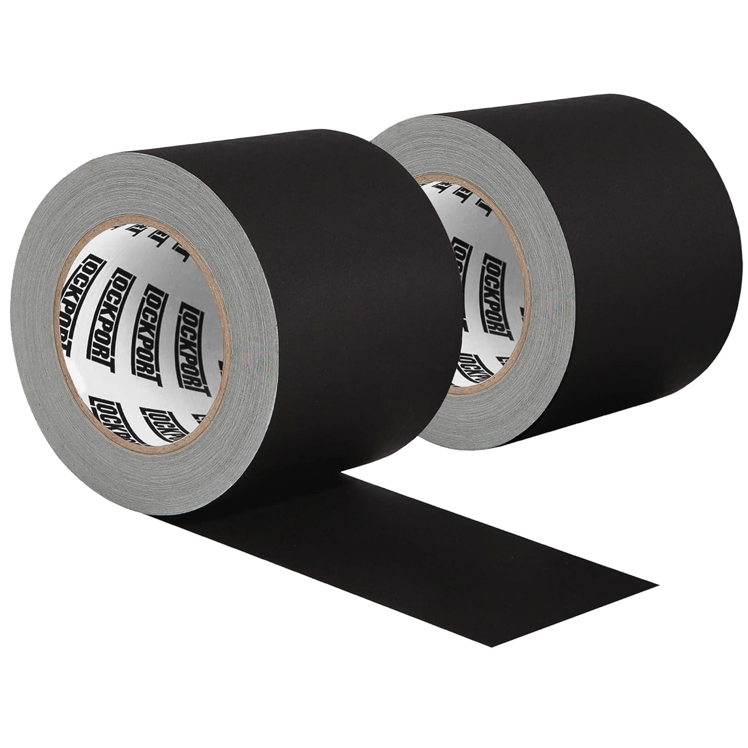 LOCKPORT BLACK GAFFERS TAPE 4IN X30YD - 2PACK PRO