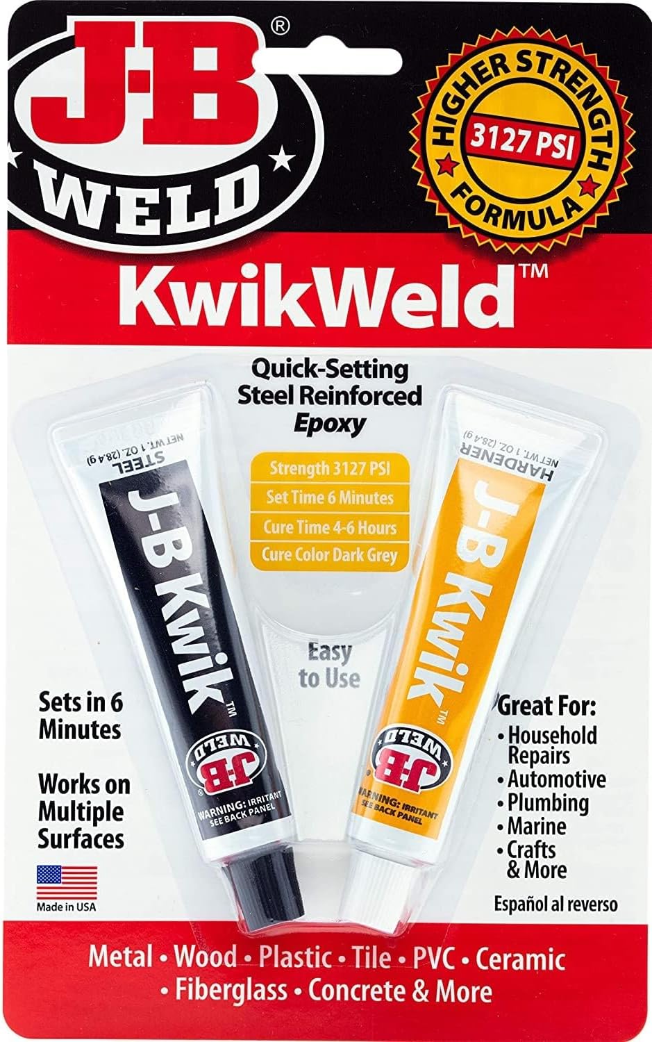 J-B Weld KwikWeld Quick Setting Steel Reinforced Epoxy - Dark Grey
