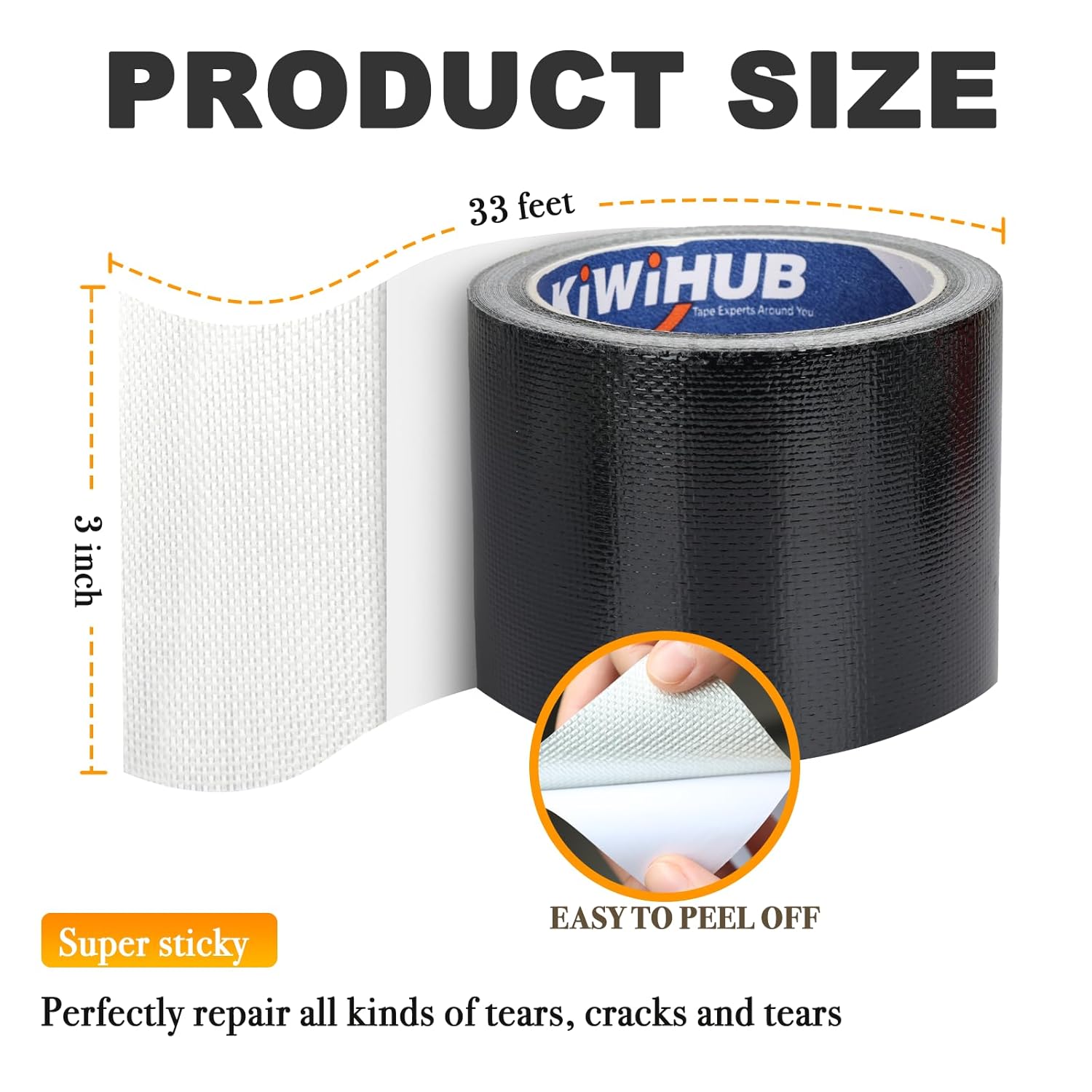High-Performance RV Awning Repair Tape 3x33FT