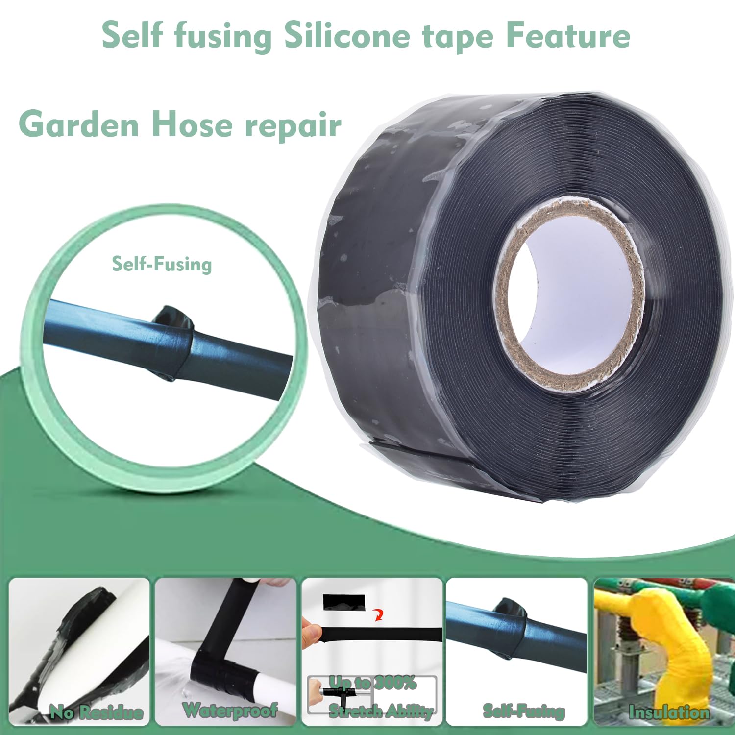 PackYard Waterproof Silicone Tape Durable Self-Fusing 1 in x 164