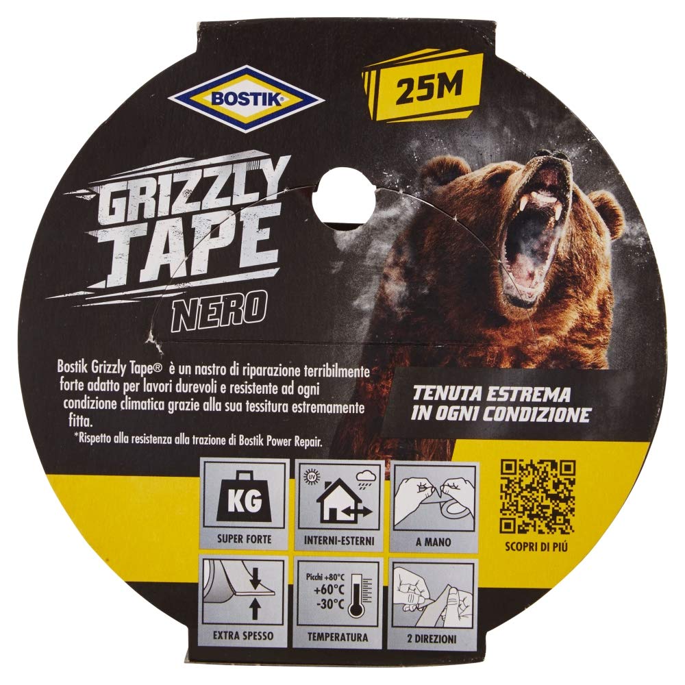 Bostik Grizzly Tape 25m Black