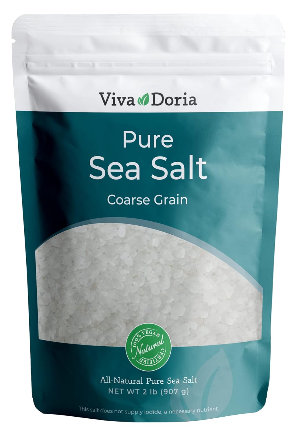 Viva Doria Pure Sea Salt Coarse Grain 2 lb - Perfect Gift