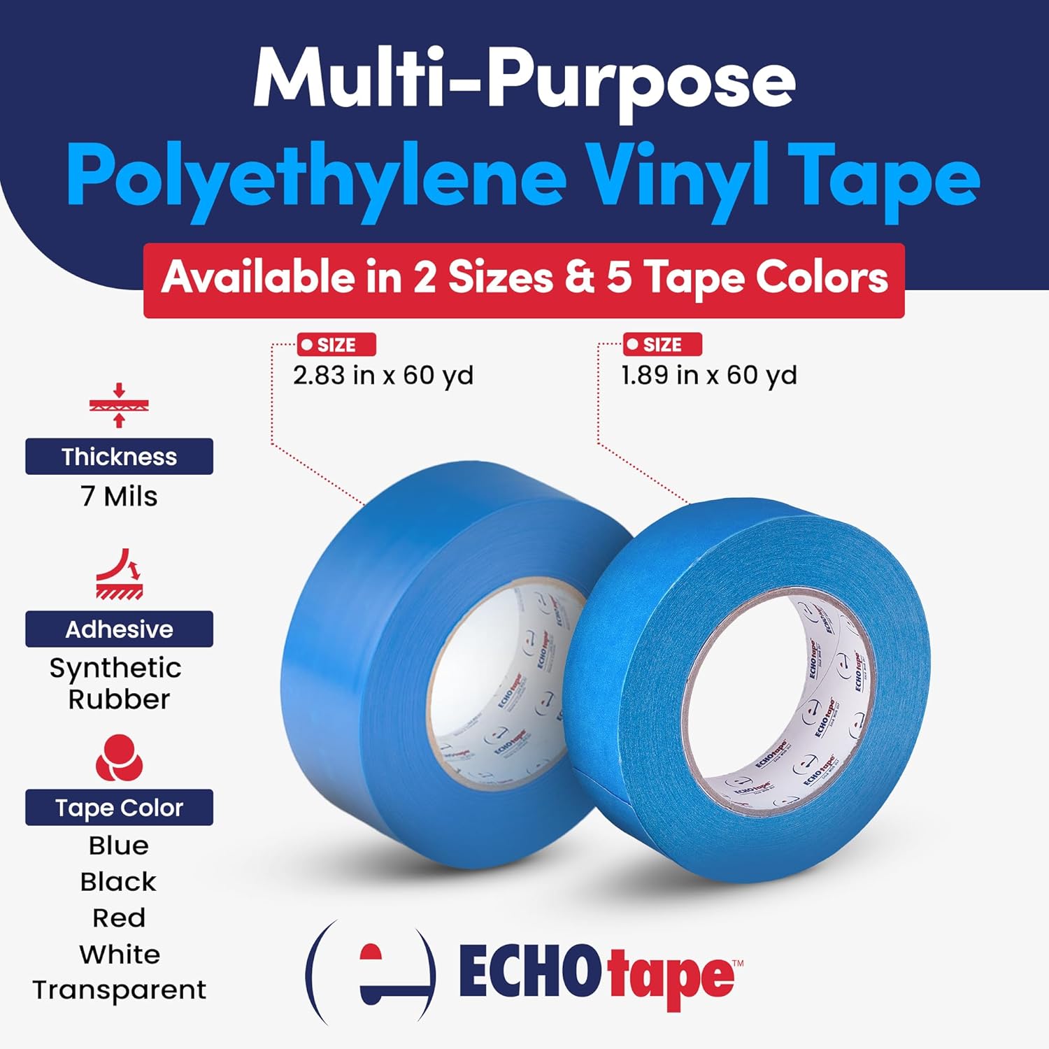 ECHOtape VI-N6120 Multi-Purpose Construction Tape Durable Versatile