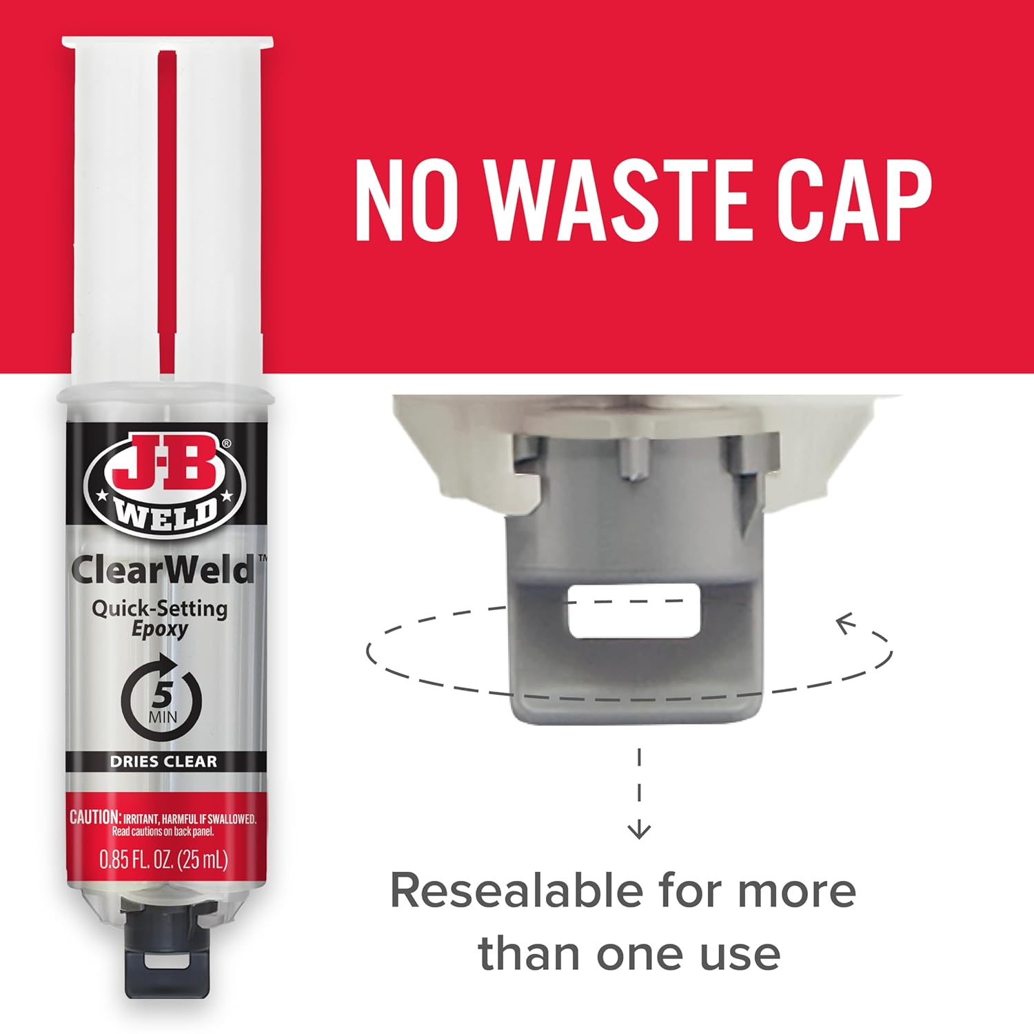 J-B Weld ClearWeld 5-Minute Epoxy 2-Pack