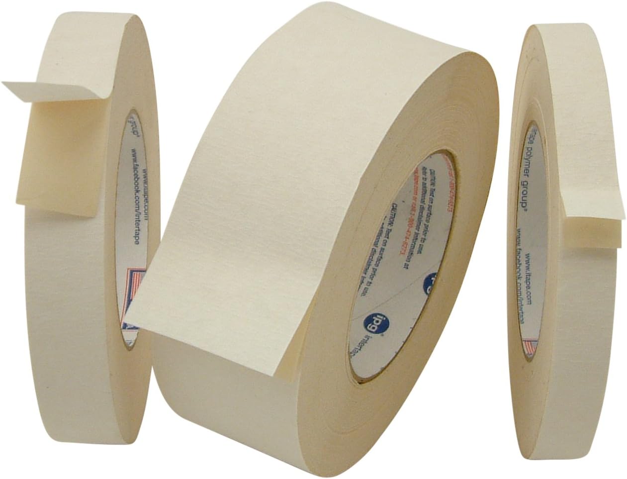 Intertape 591 Double Sided Flat-Back Paper Tape 1 x 36yd Beige