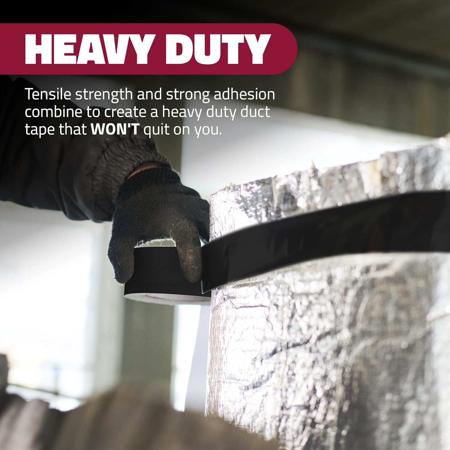 Perfect for Repairs Duct Tape Black Heavy Duty Waterproof