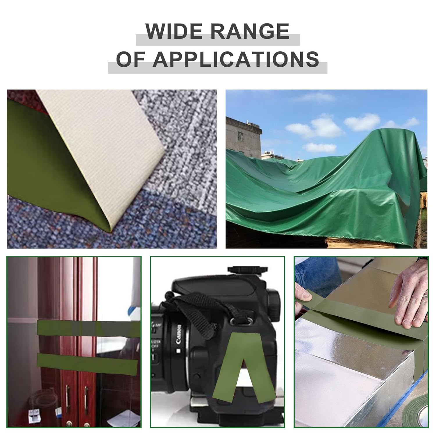 Pro Heavy Duty Duct Tape - Olive Green 2inx45ft Flame Retardant