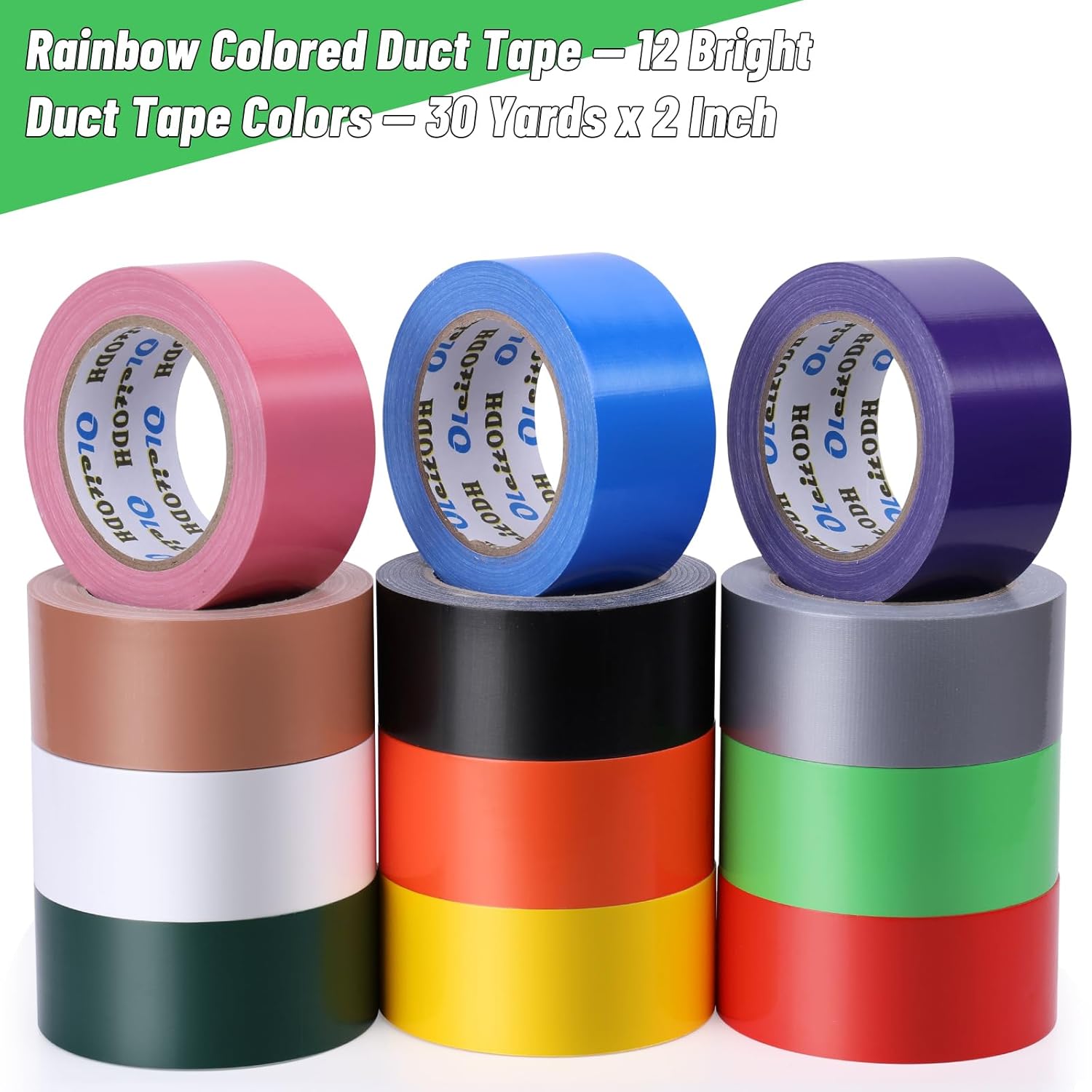 Rainbow Colored Duct Tape Bulk - 2x360