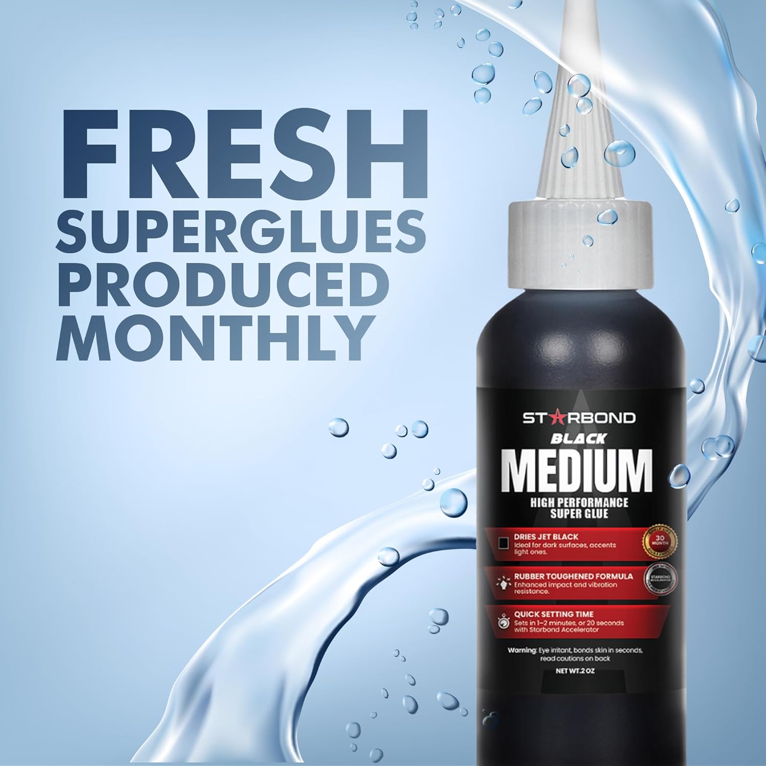 Starbond Black Medium CA Glue