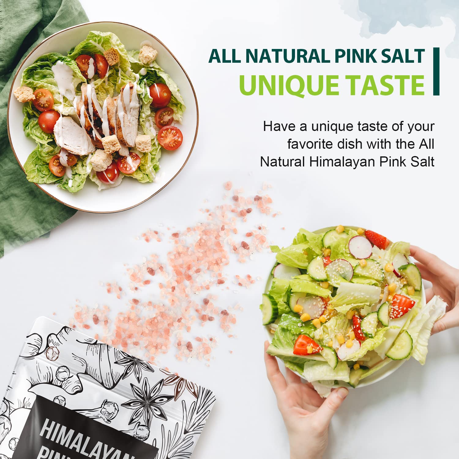 Soeos Black Peppercorns Pink Himalayan Salt 2-Piece Set