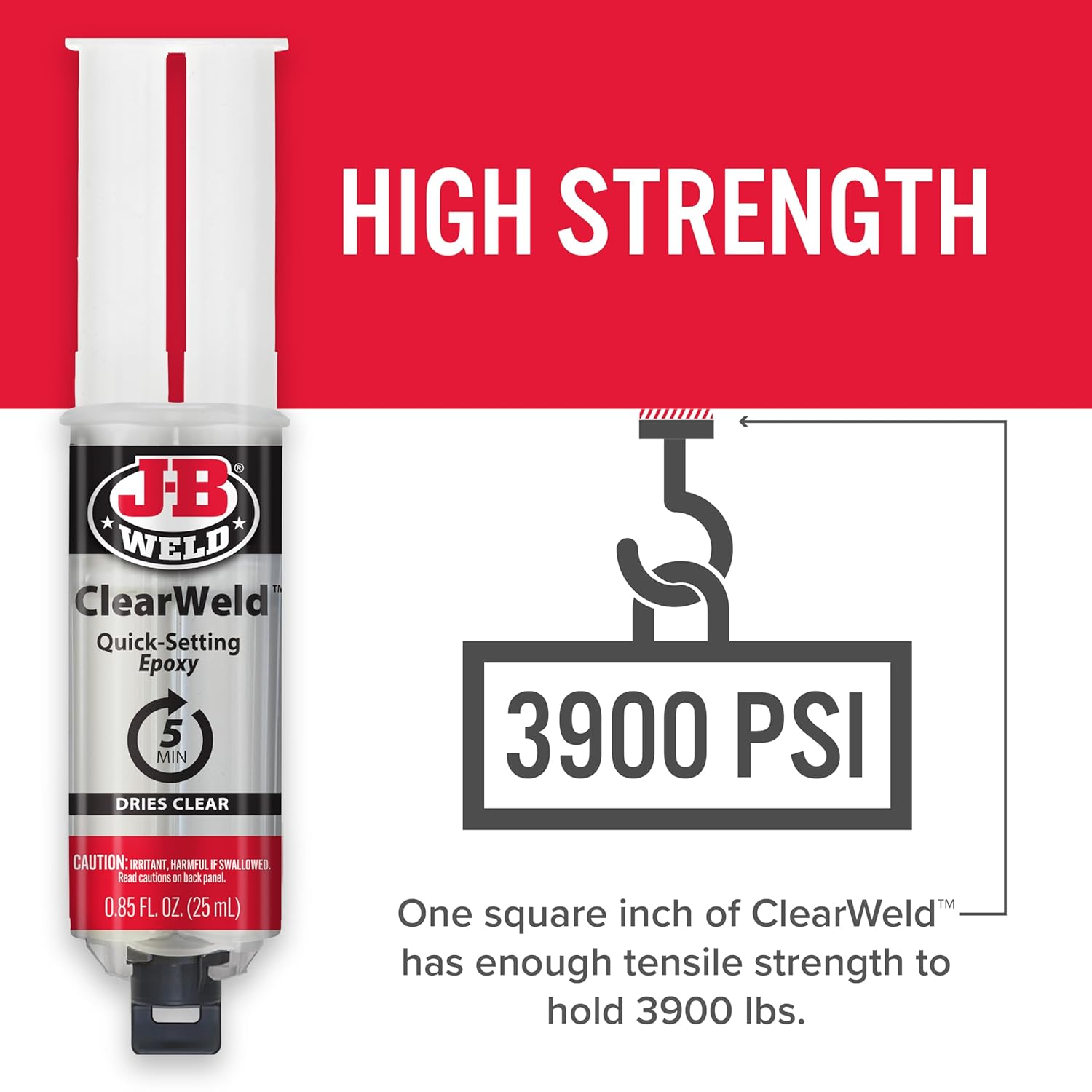 J-B Weld ClearWeld 5-Minute Epoxy 2-Pack