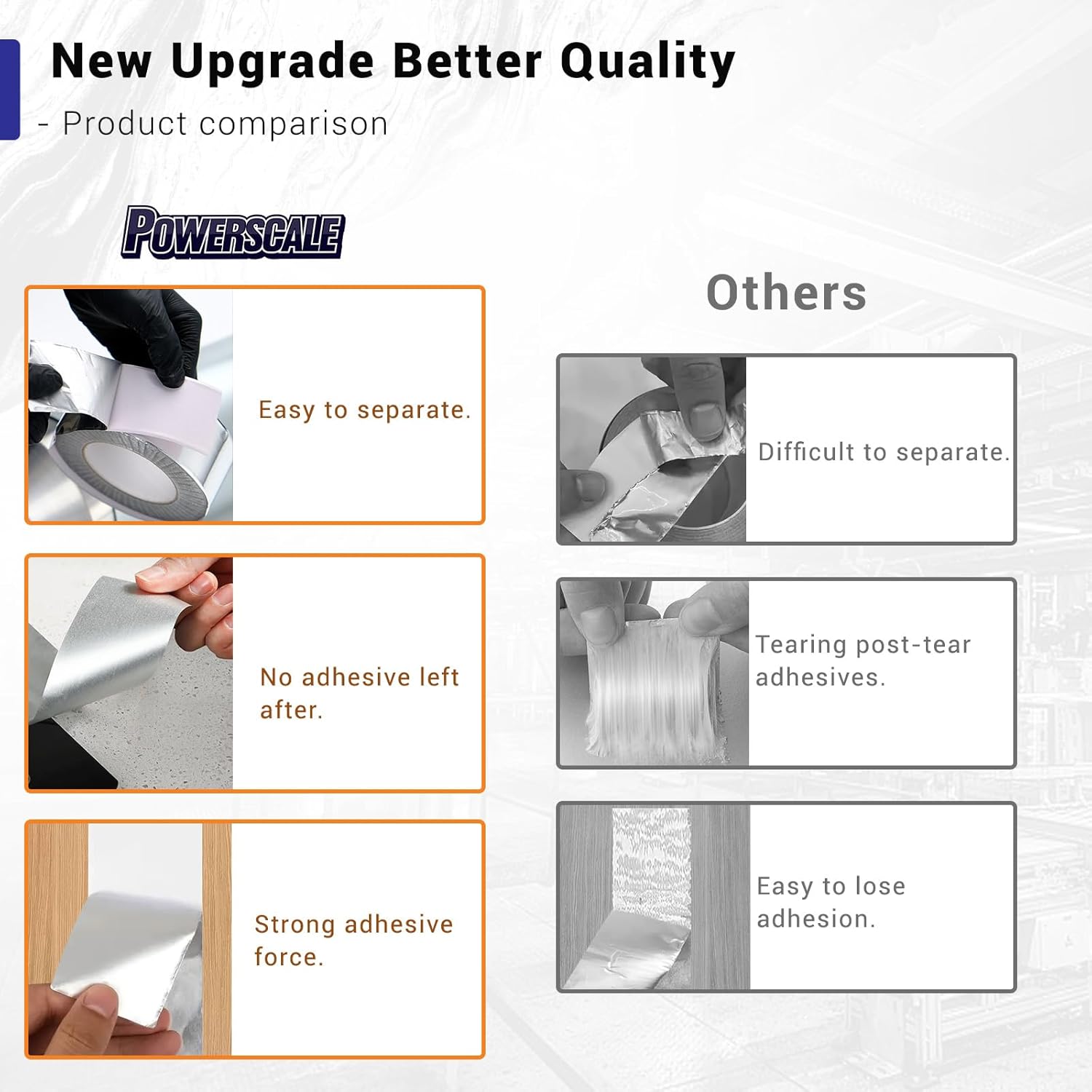 PowerScale High-Tech Duct Tape for HVAC Metal Repair More