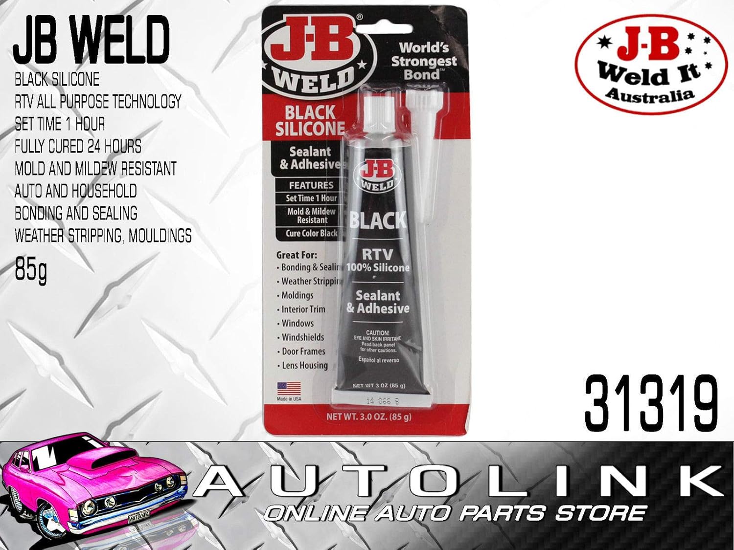 J-B Weld 31319 RTV Silicone Adhesive - 3 oz