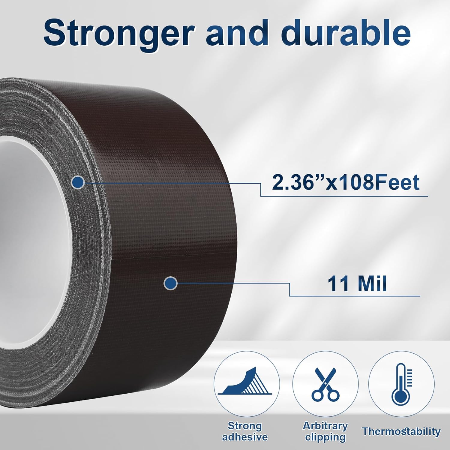 Harciety Dark Brown Duct Tape 236 Inch x 36 Yard Heavy Duty Waterproof