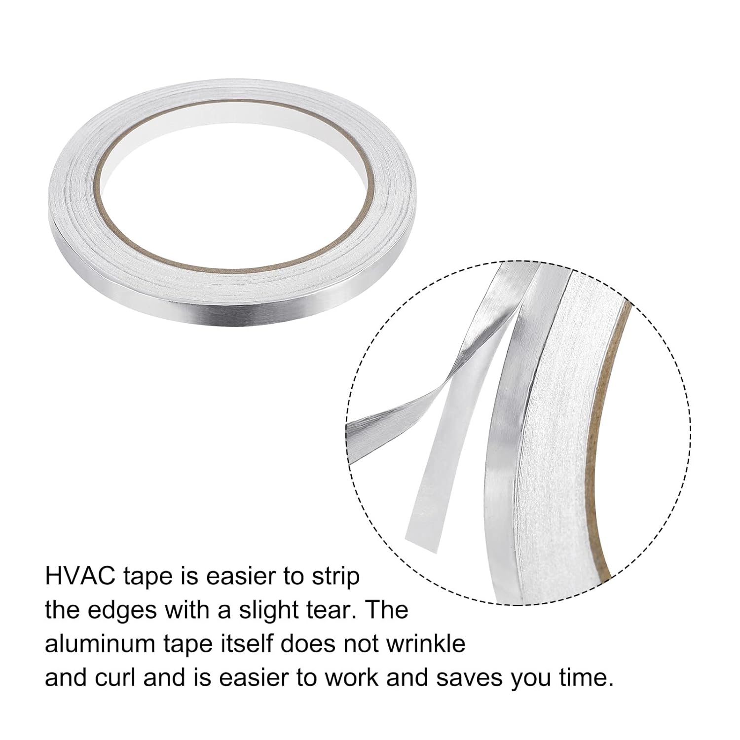 MECCANIXITY Aluminum Foil Tape for Ductwork HVAC - 65ft Pack