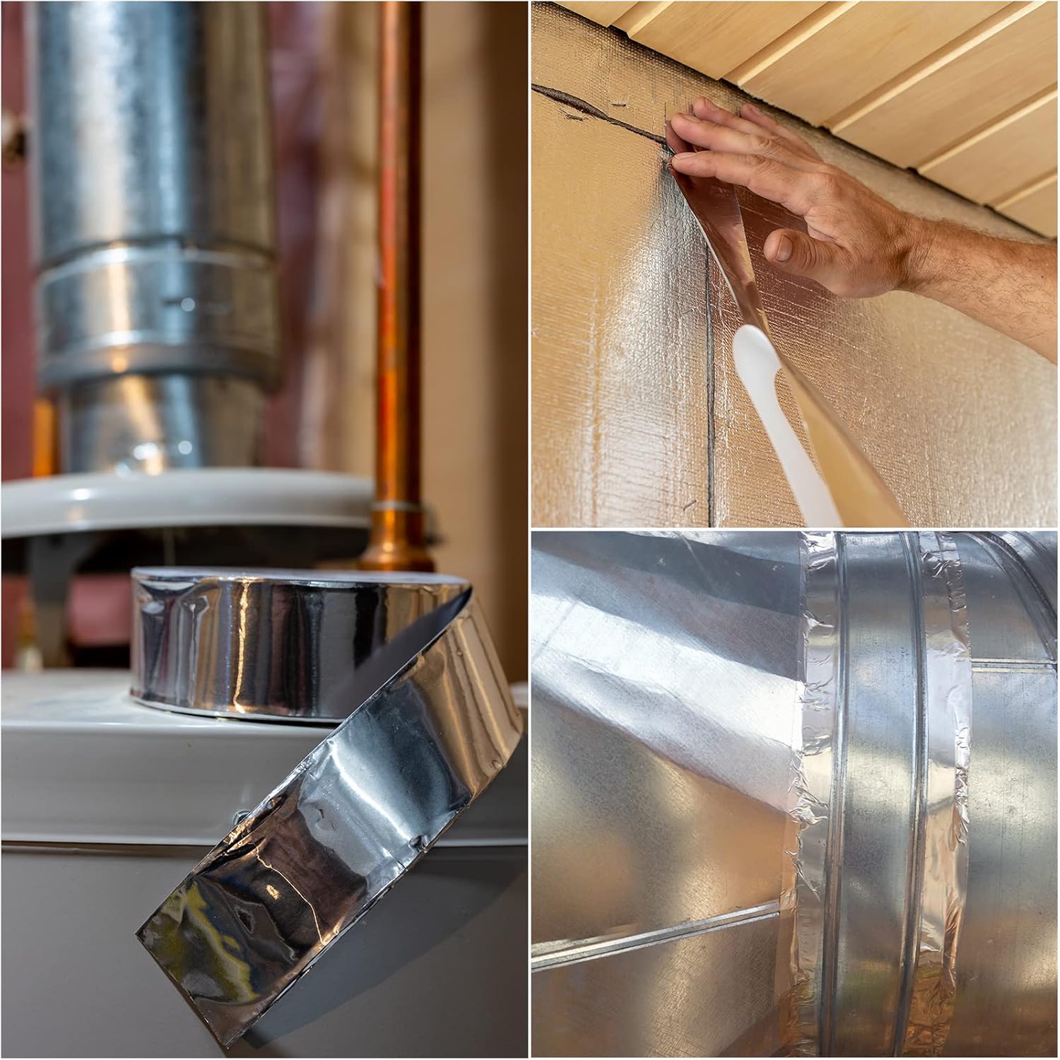 MECCANIXITY Aluminum Foil Tape for High-Temperature Ductwork 6MM Width