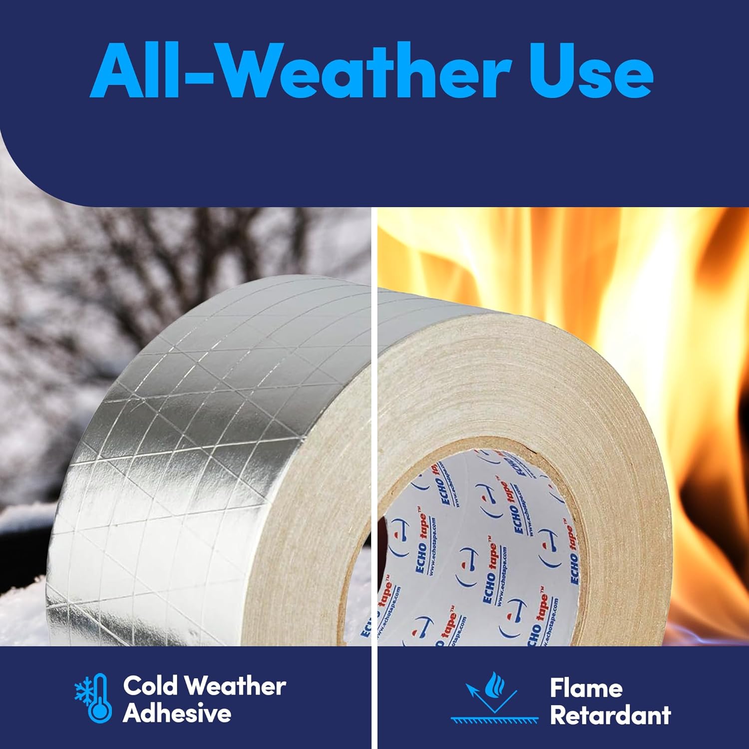 AGGRESSIVE ADHESIVE FSK Insulation Tape Flame-Resistant Adhesive for Industrial Use