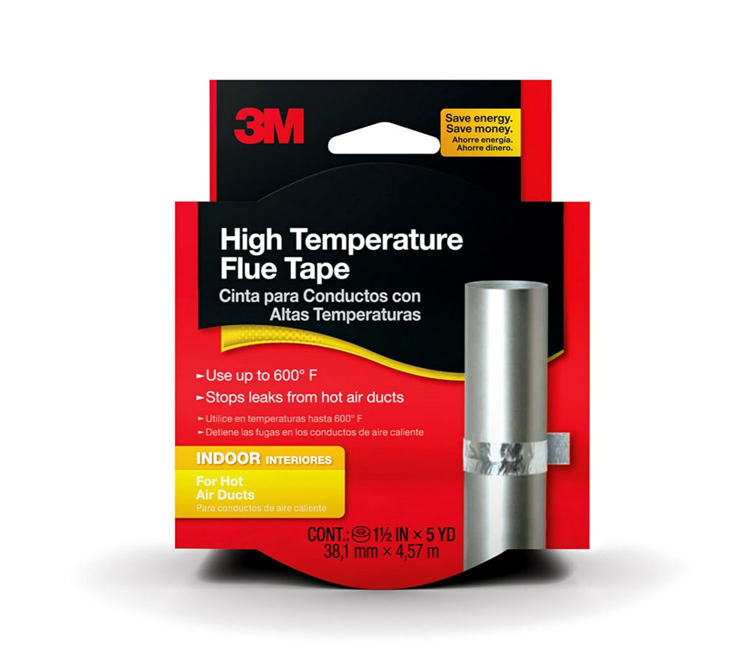 3M Duct Tape Heat Resistant 600F Silver 2113NA