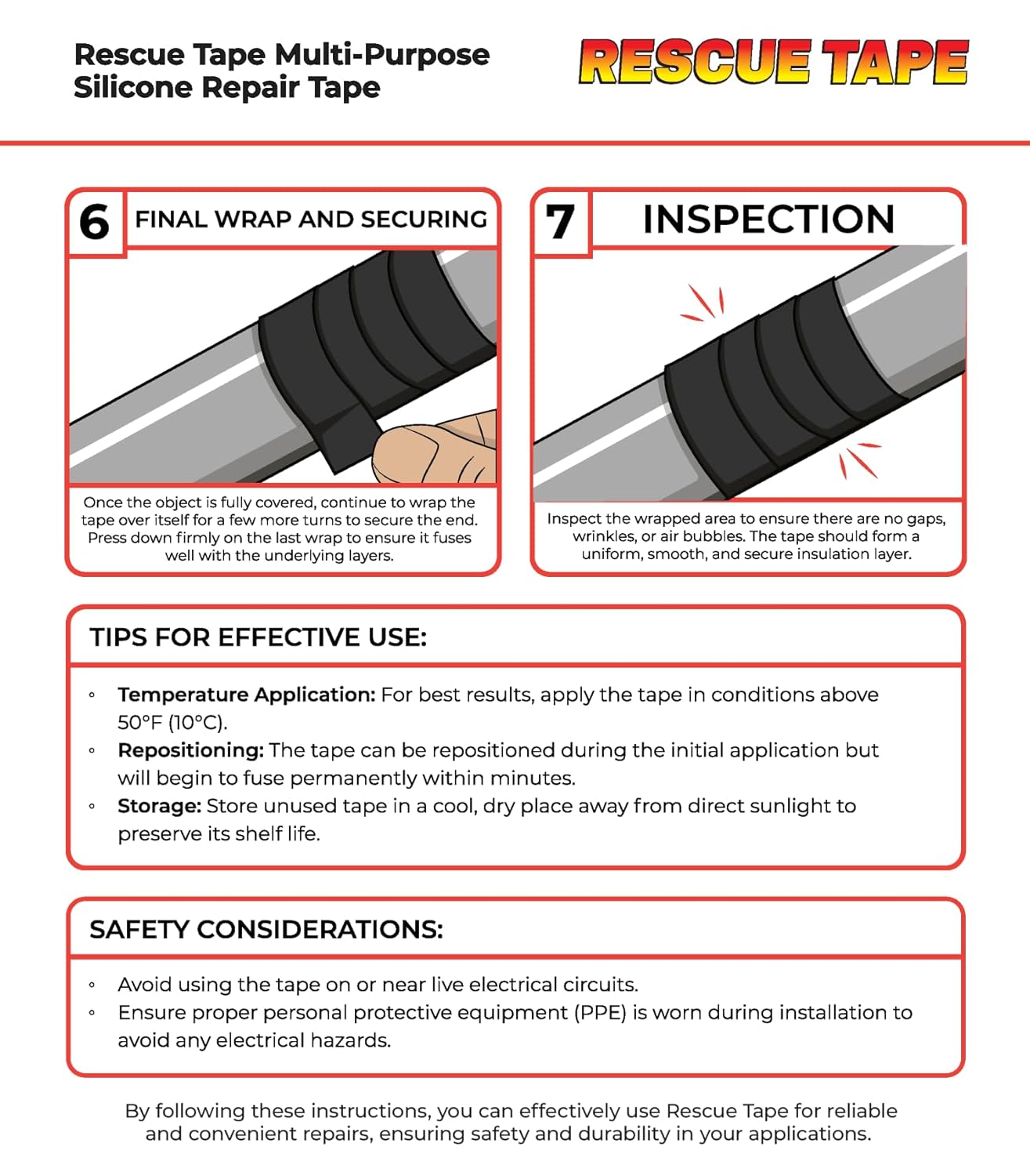 Secure Silicone Tape for Plumbing Emergency Repairs