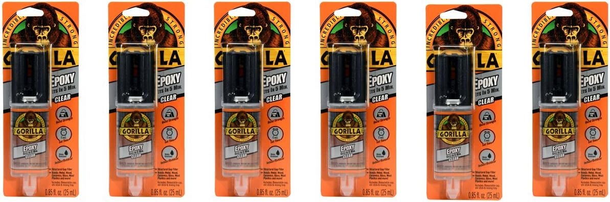 Gorilla 2 Part Epoxy 5 Min Set Clear Syringe Industrial Use