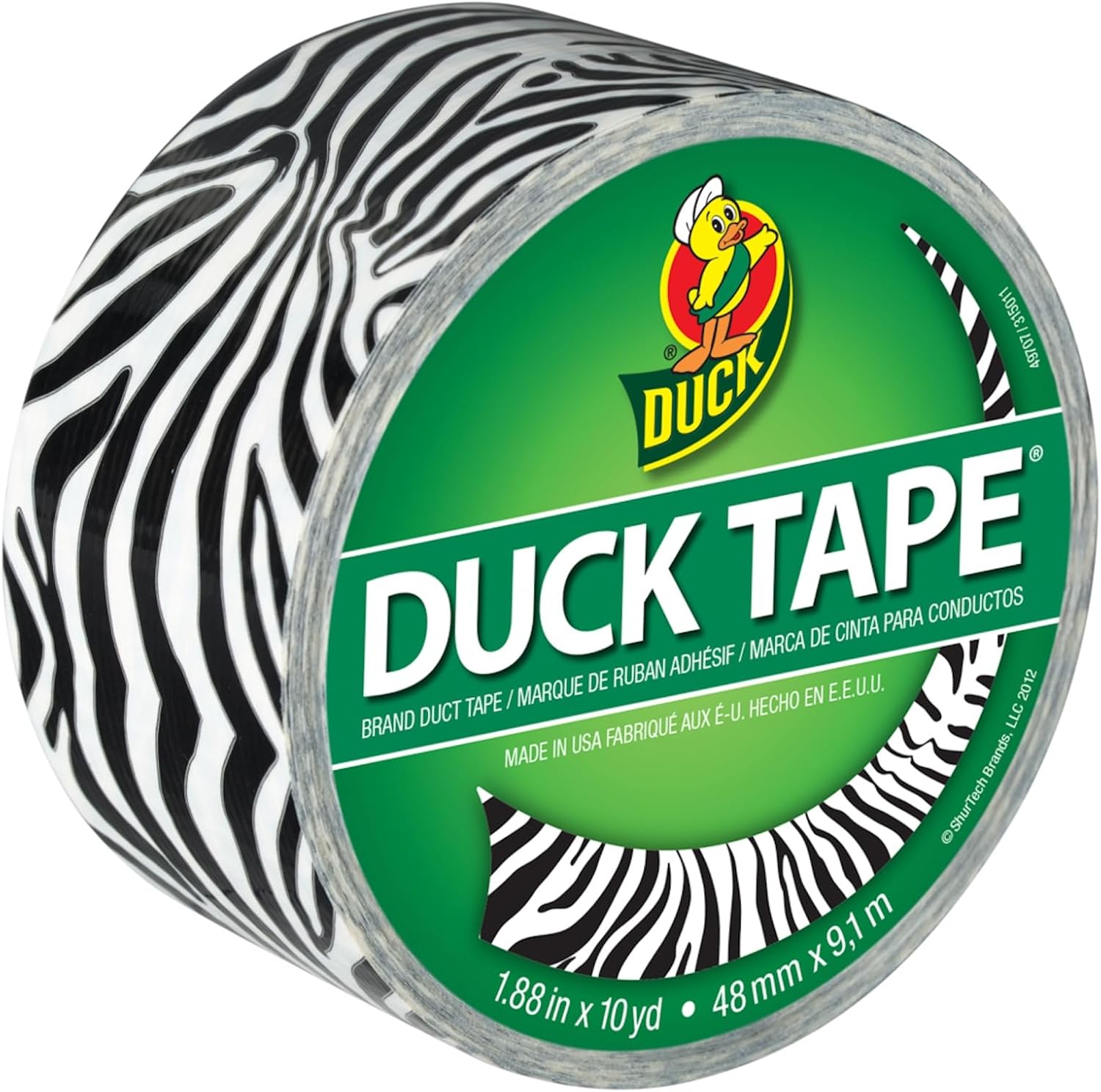 Duck Brand Zebra Duct Tape 188 x 10Yds