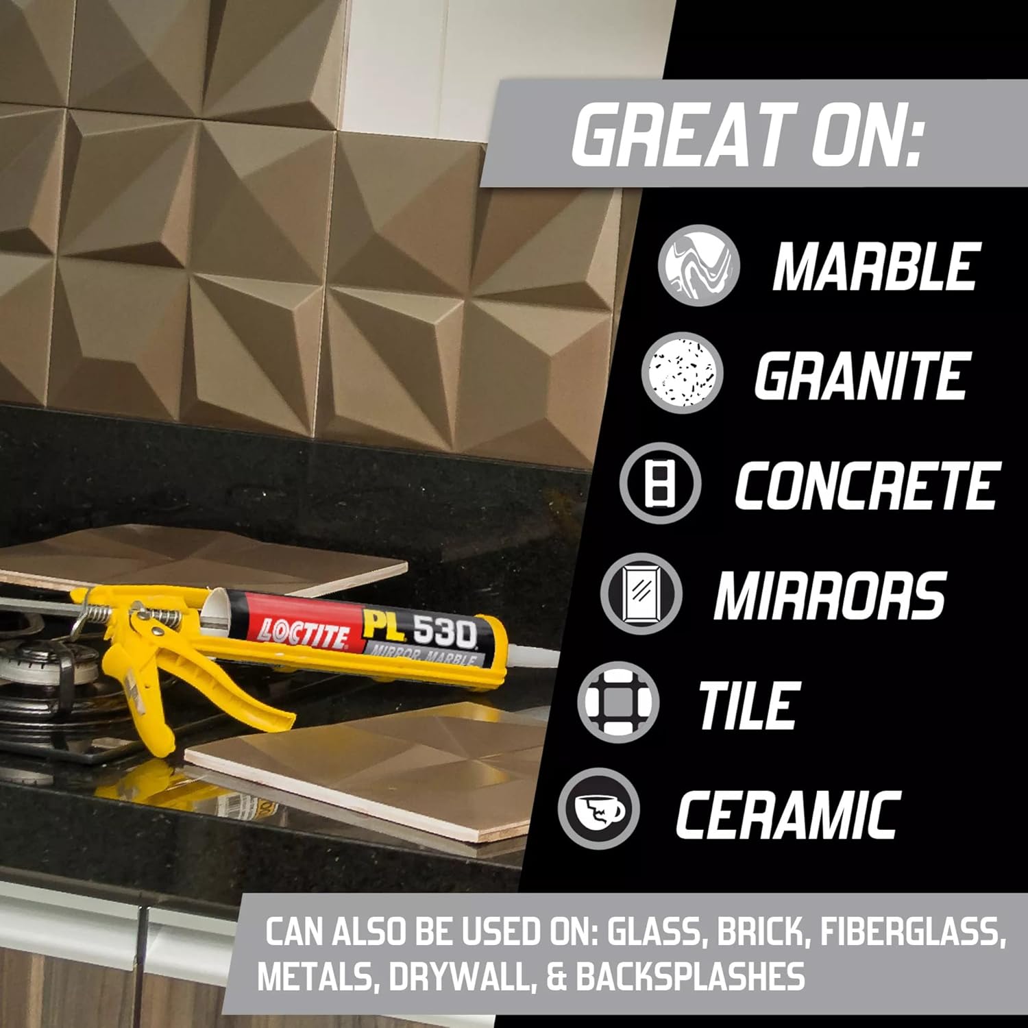 Loctite PL530 Mirror Marble Granite Adhesive