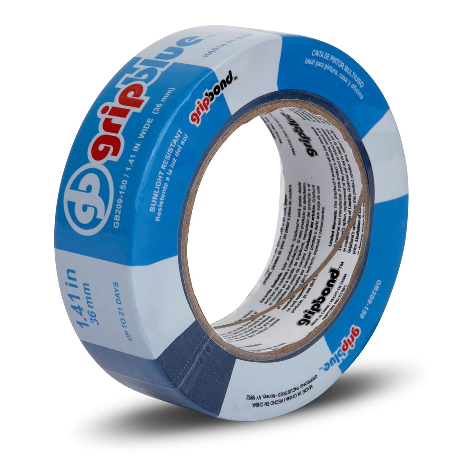 GripBlue Blue Painters Tape 15 Inch Wide Roll