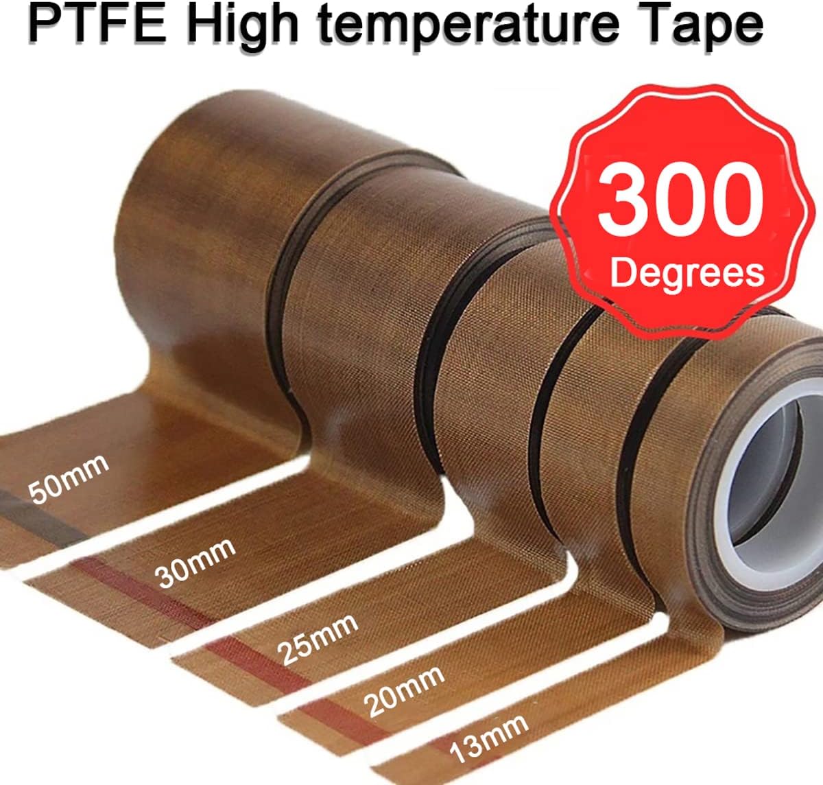 051-Inch x 33 Feet PTFE Heat Resistant Tape