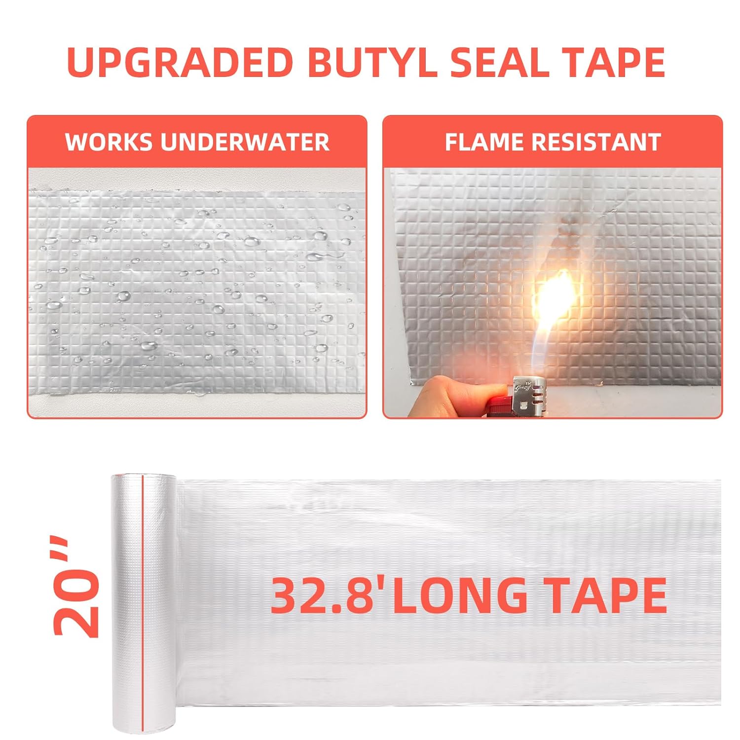 Premium 20 in x 328 ft Aluminum Butyl Tape