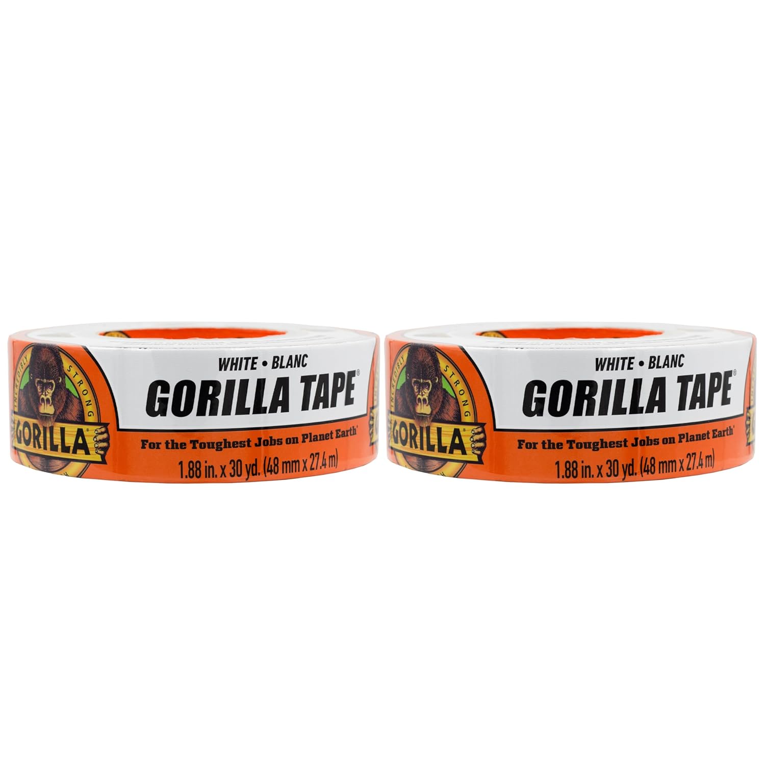 Gorilla Duct Tape White 30 yd roll Pack of 2
