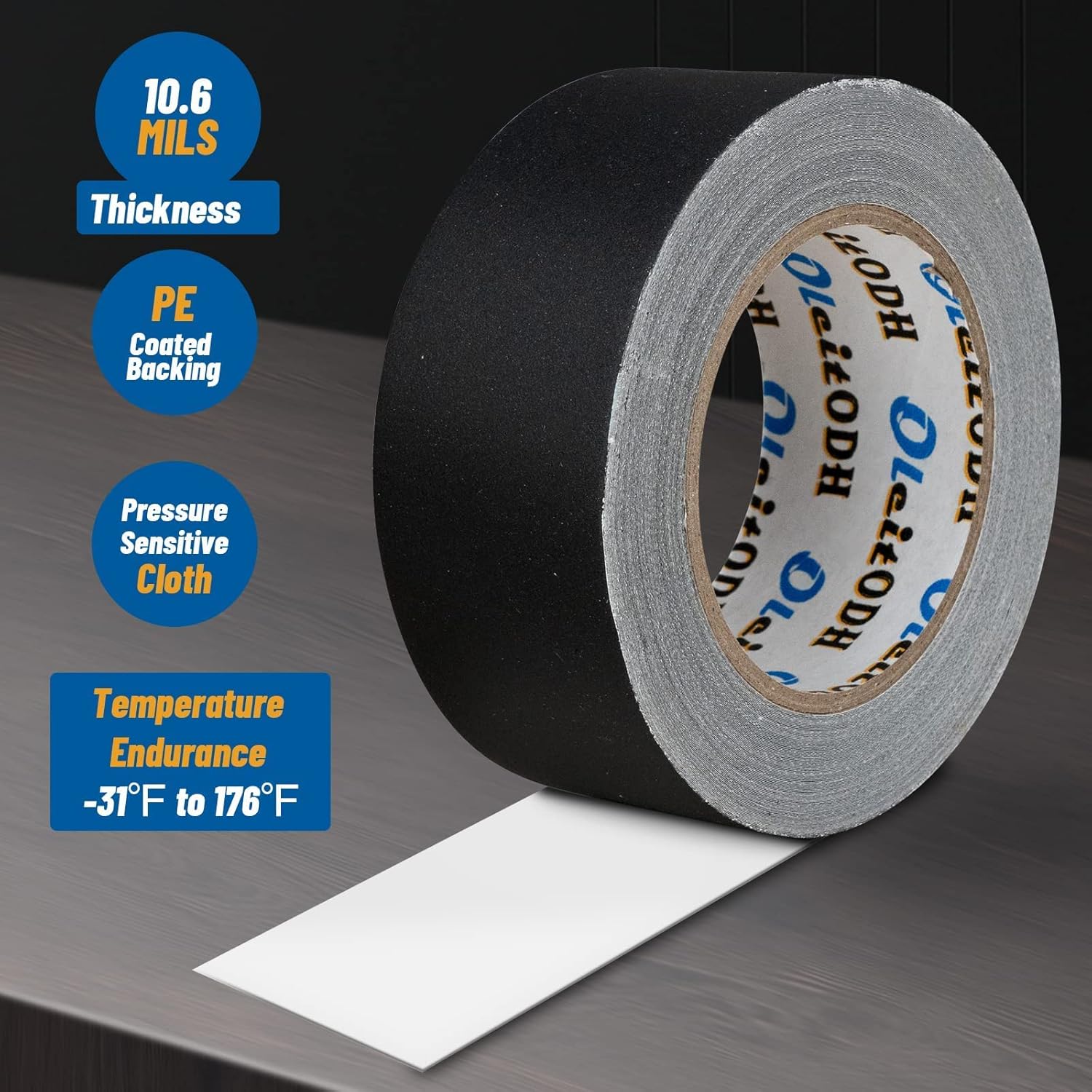 3 Inch Black Gaffers Tape 12 Roll Bulk Pack