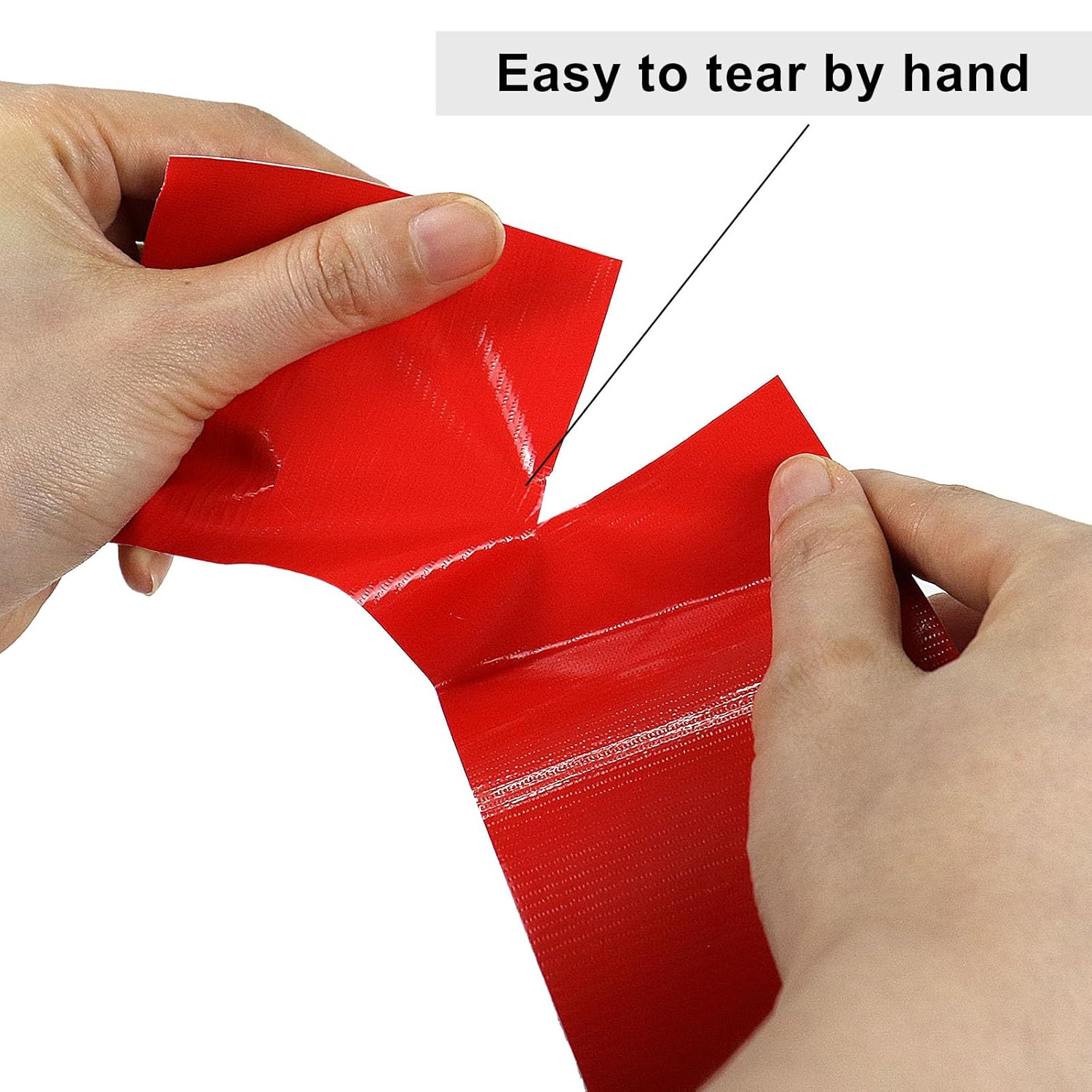 BOMEI PACK 3-Inch Red Duct Tape Industrial-Strength Waterproof and Durable