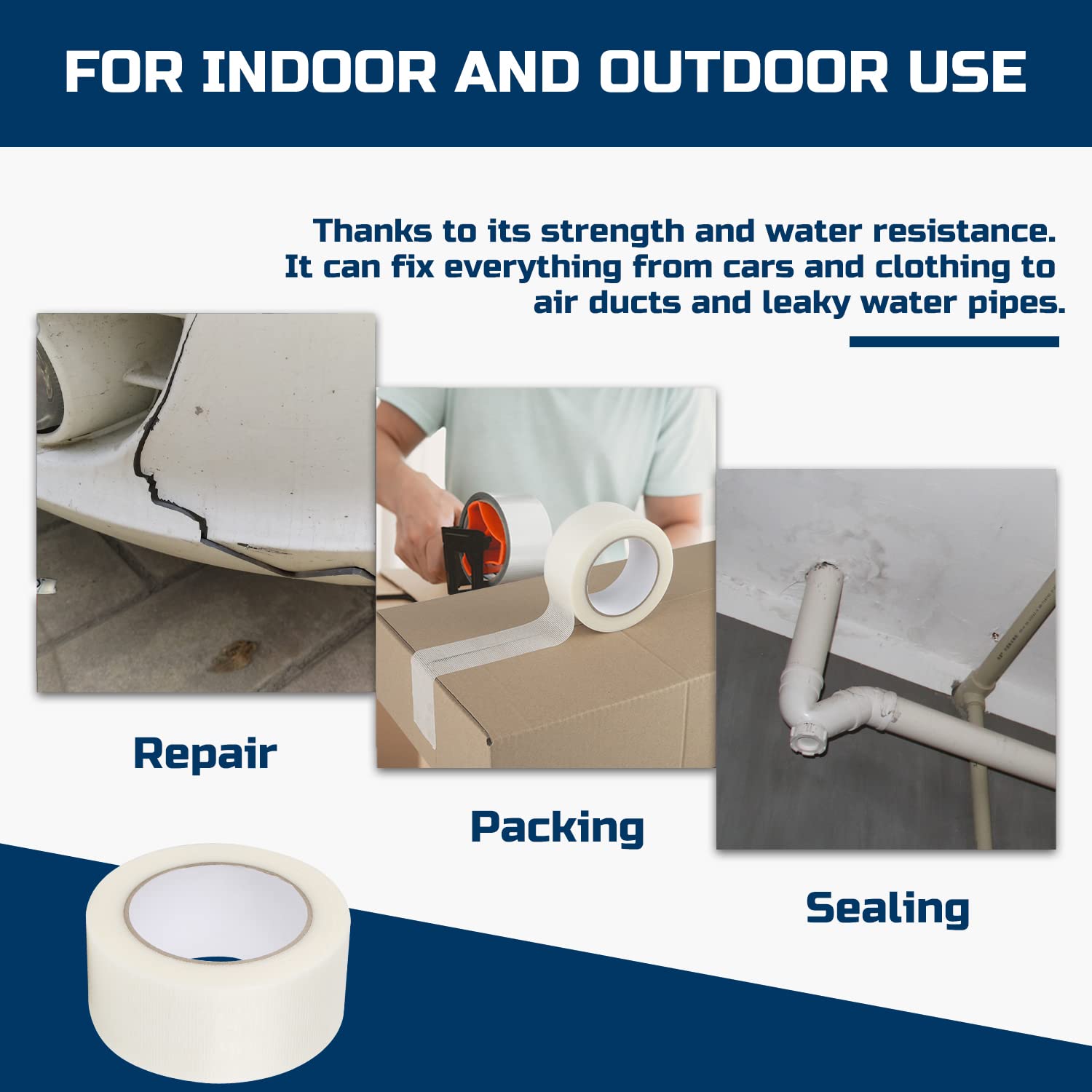 Durable 2-Inch Duct Tape Waterproof Easy to Use