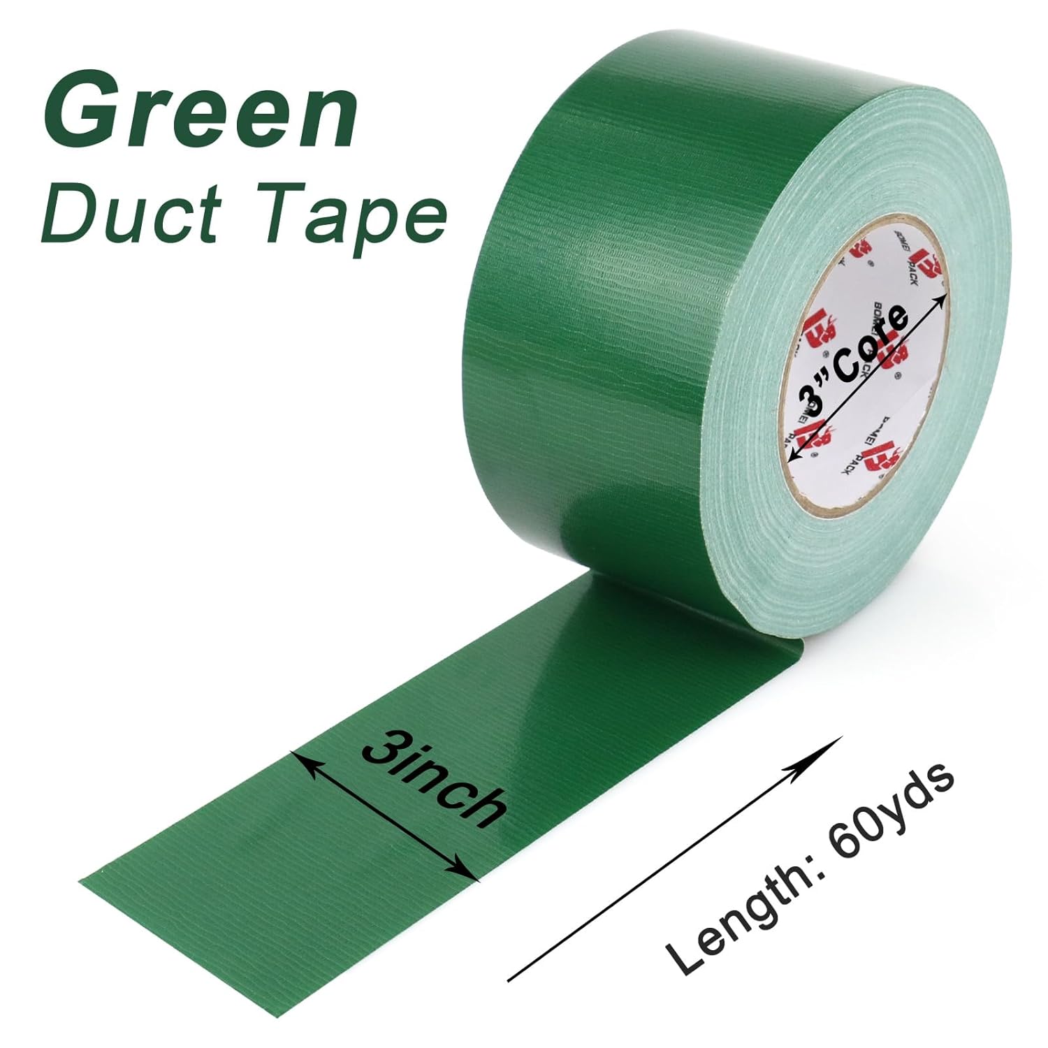 3-Inch Green Duct Tape Waterproof Durable