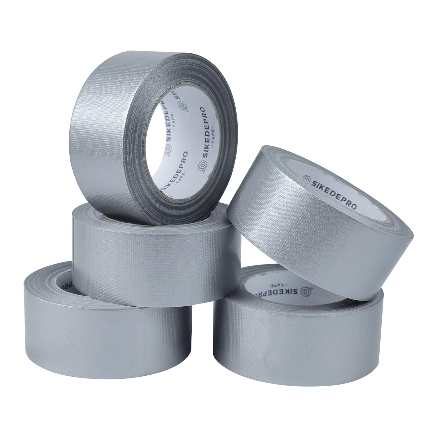 5 Rolls 2in x 30 Yards Silver Duct Tape Heavy Duty Waterproof