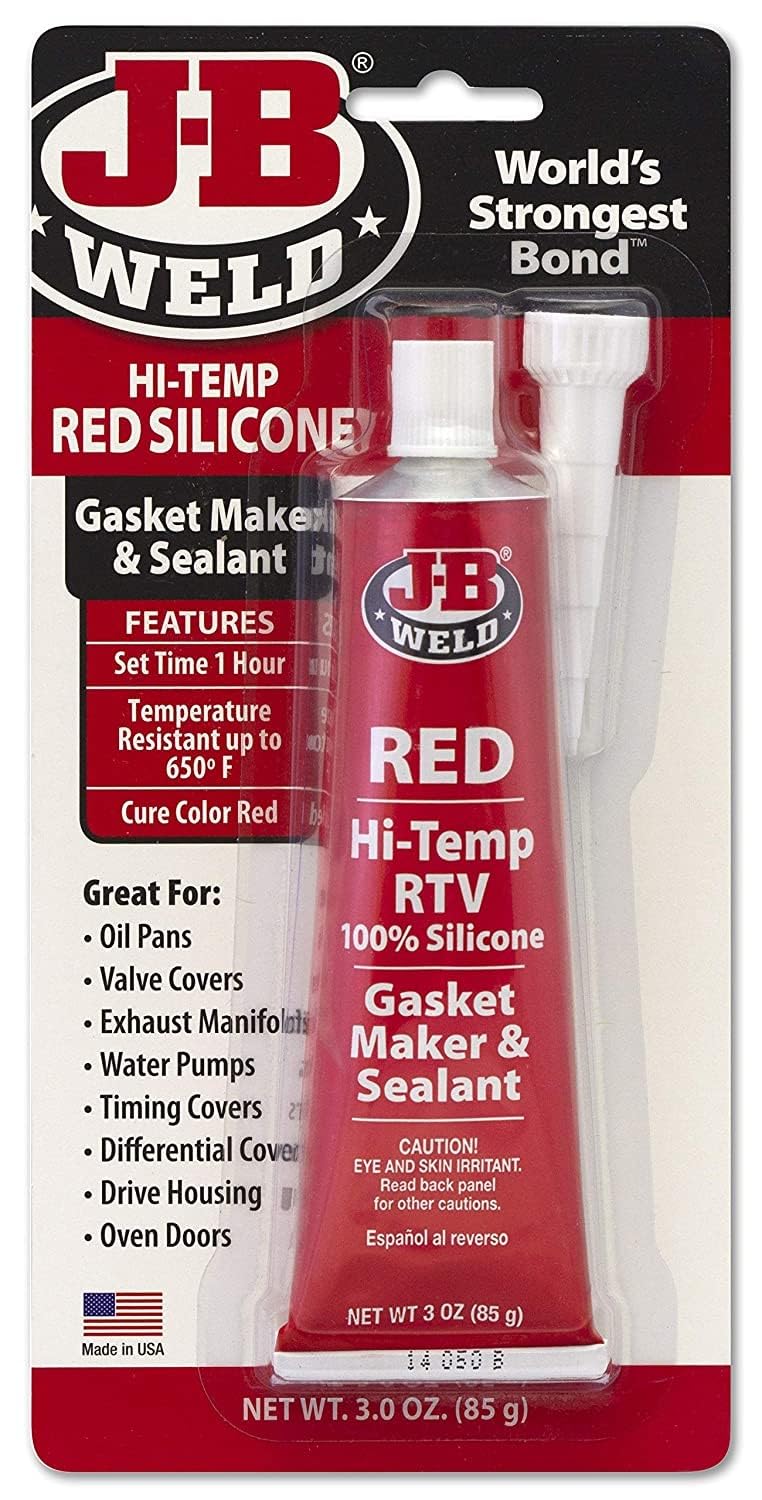J-B Weld RTV Silicone Gasket Maker - Red - 3 oz