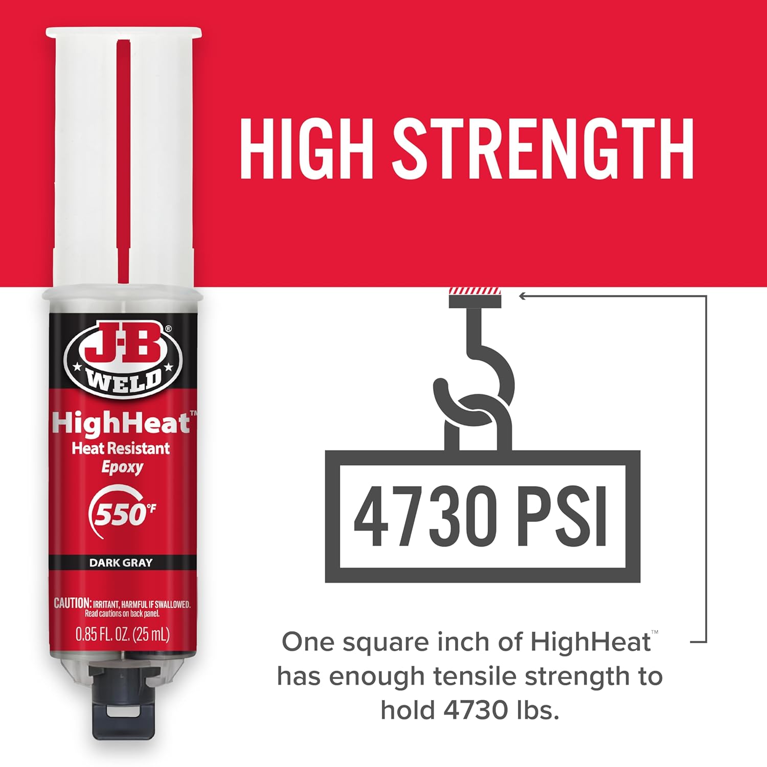 J-B Weld High Heat Epoxy Syringe Dark Grey