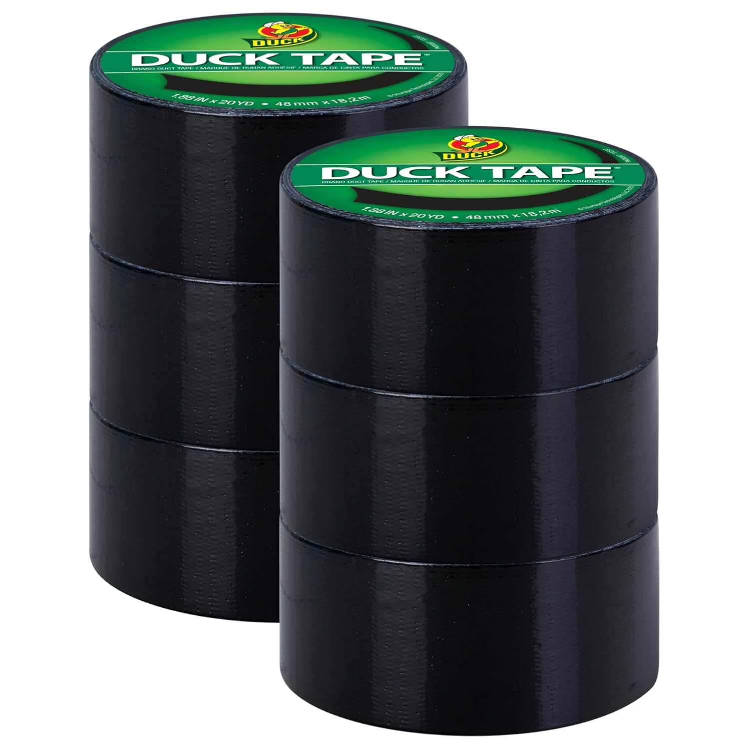 Duck Brand Heavy Duty Duct Tape 6 Roll Black