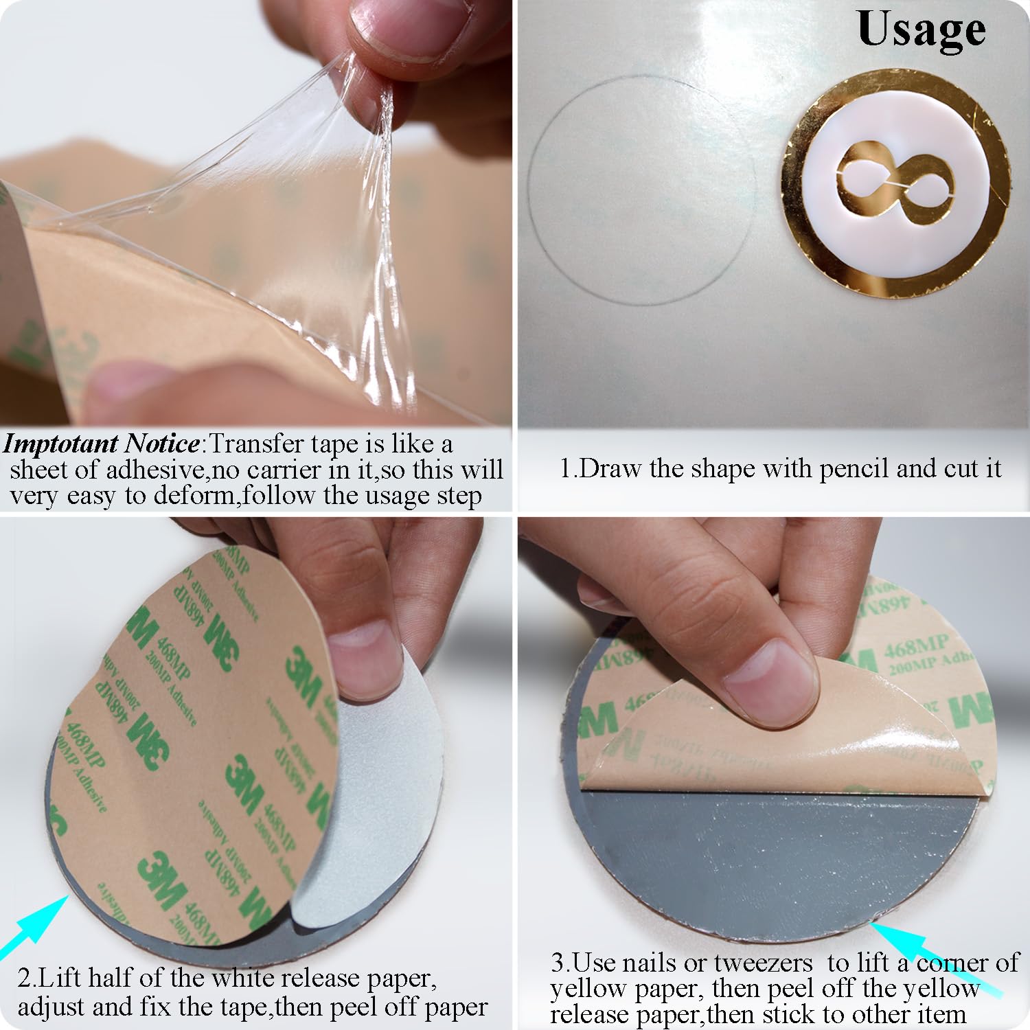 HIKIYEAT Heat Resistant Double Sided Tape 5-Pack