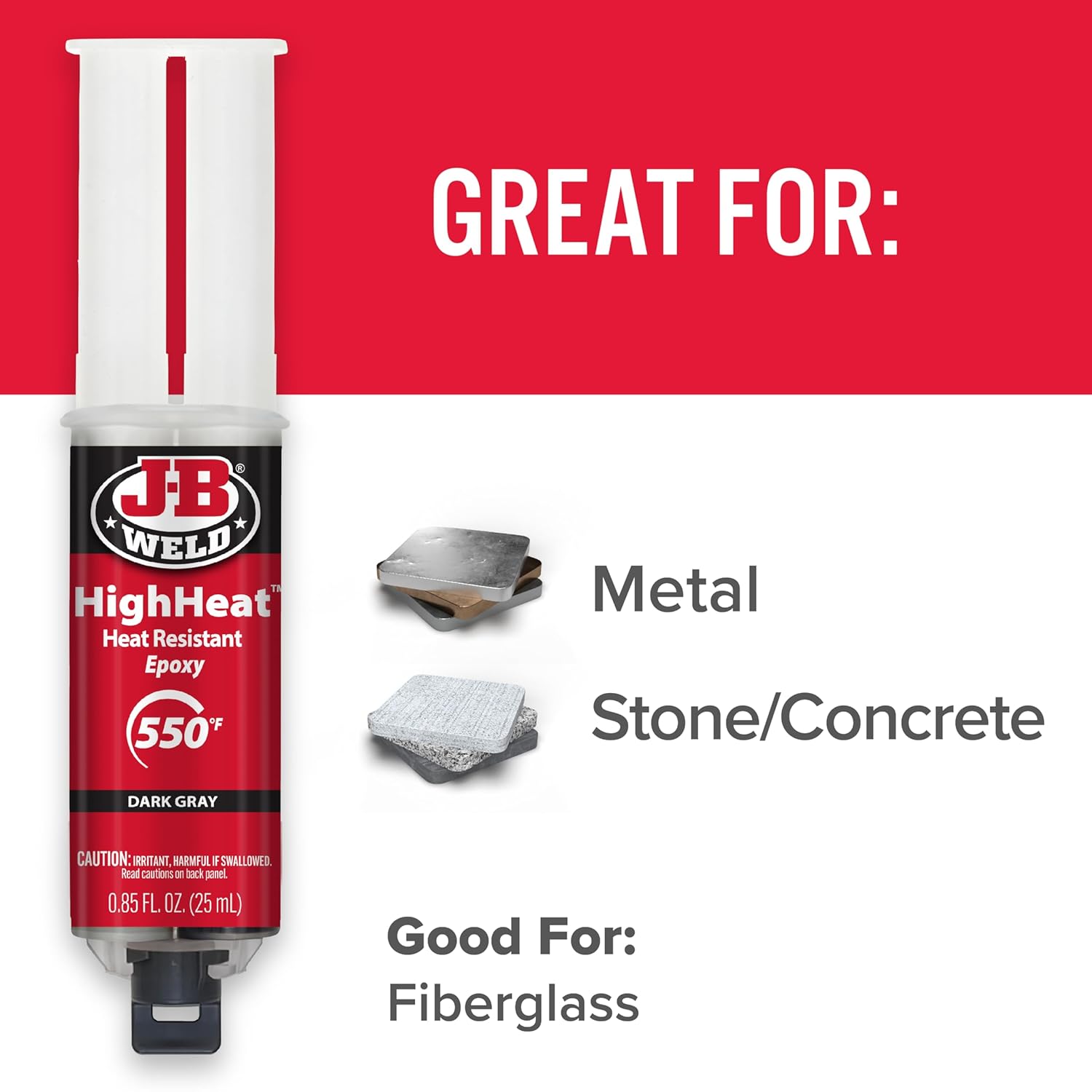 J-B Weld High Heat Epoxy Syringe Dark Grey