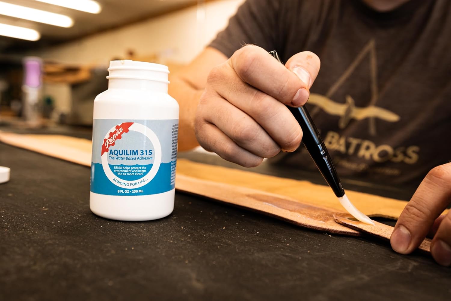8 Oz ODORLESS Leather Contact Cement with Strong Bond for Industrial Use
