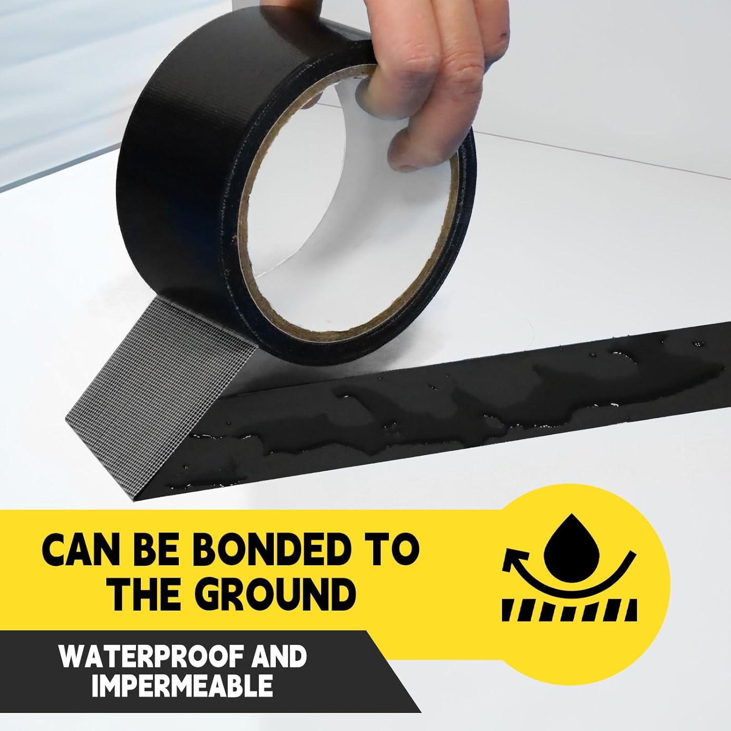 5-Pack Black Duct Tape Strong Waterproof