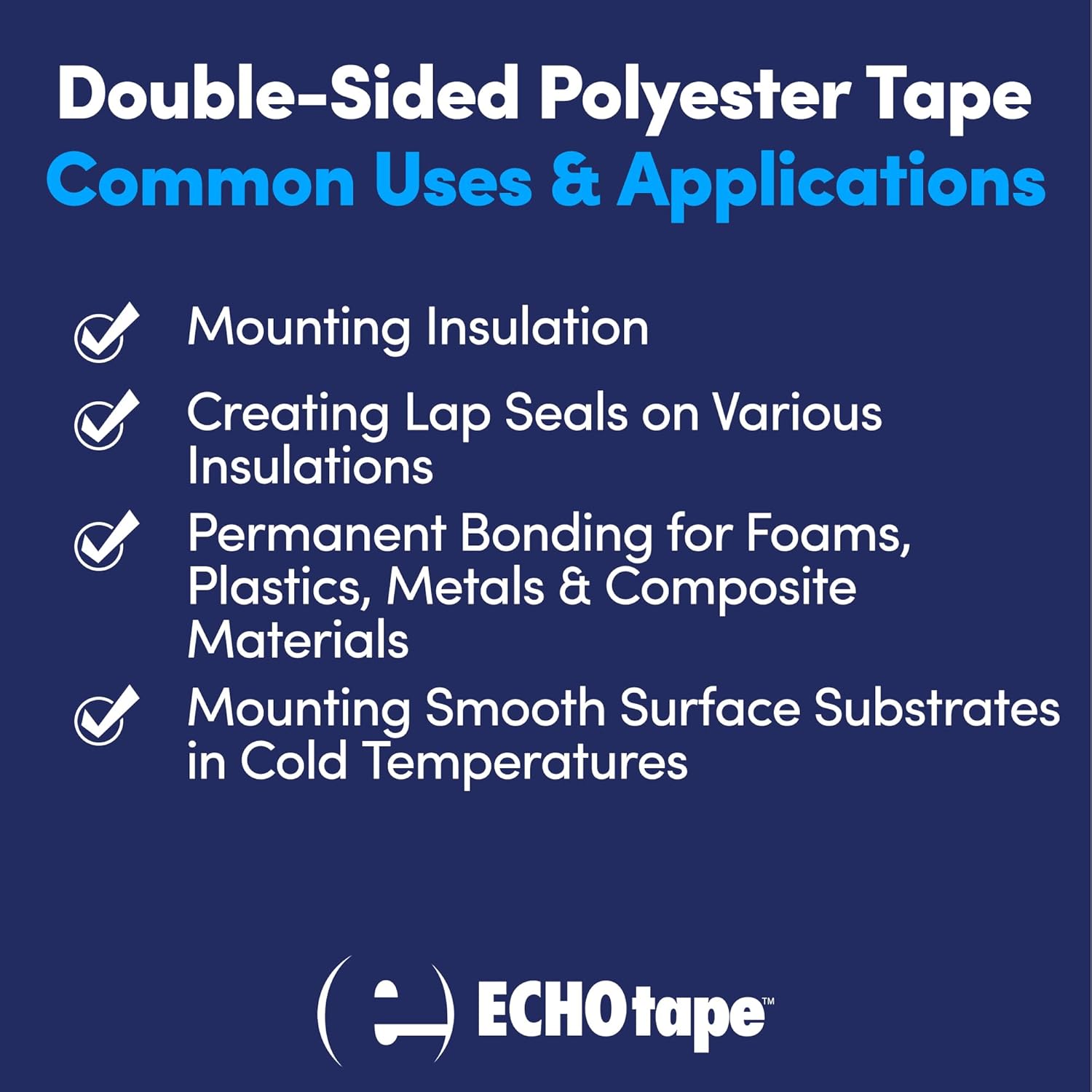 ECHOtape DC-M194A Double-Sided polyester tape Cold Weather Performance