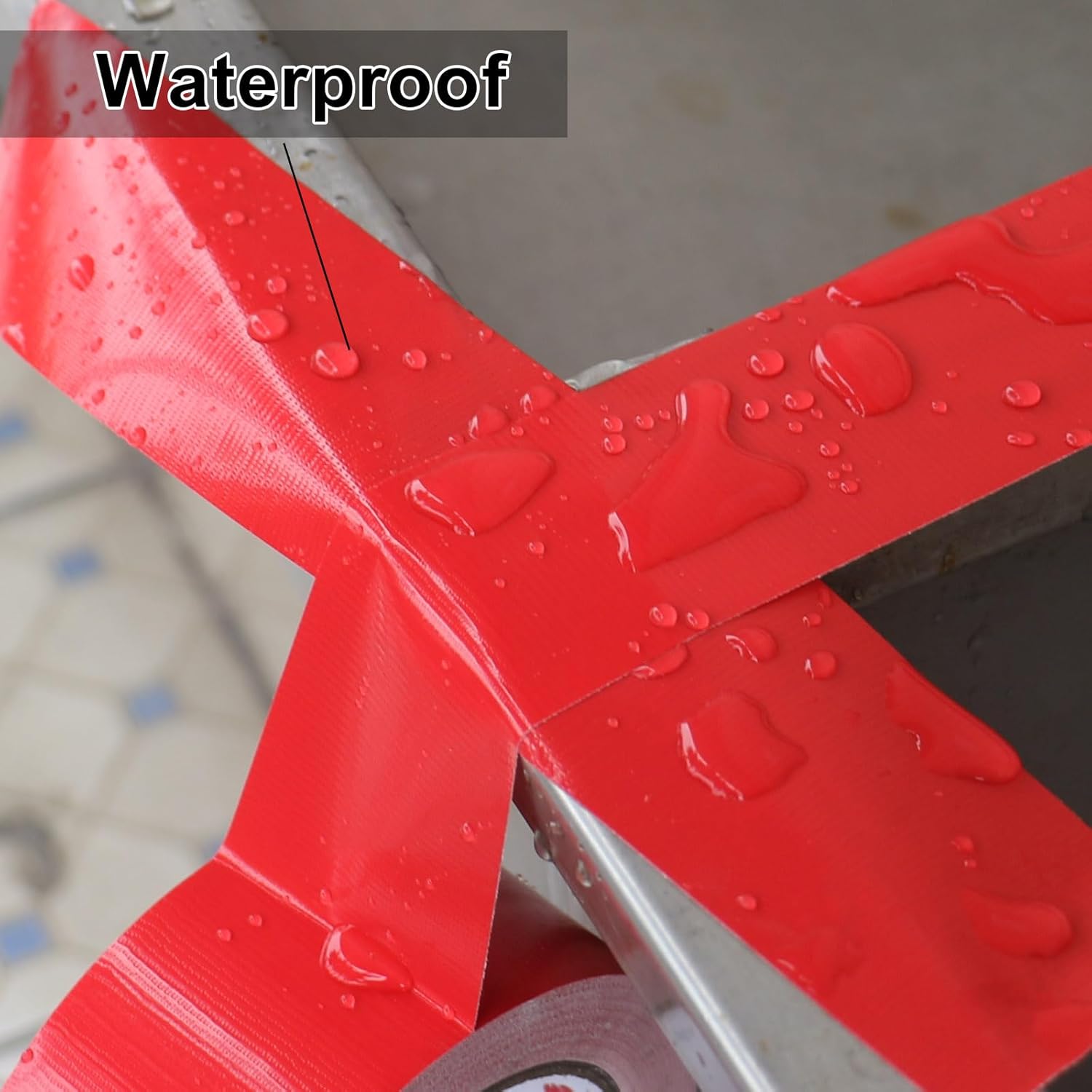 BOMEI PACK 3-Inch Red Duct Tape Industrial-Strength Waterproof and Durable