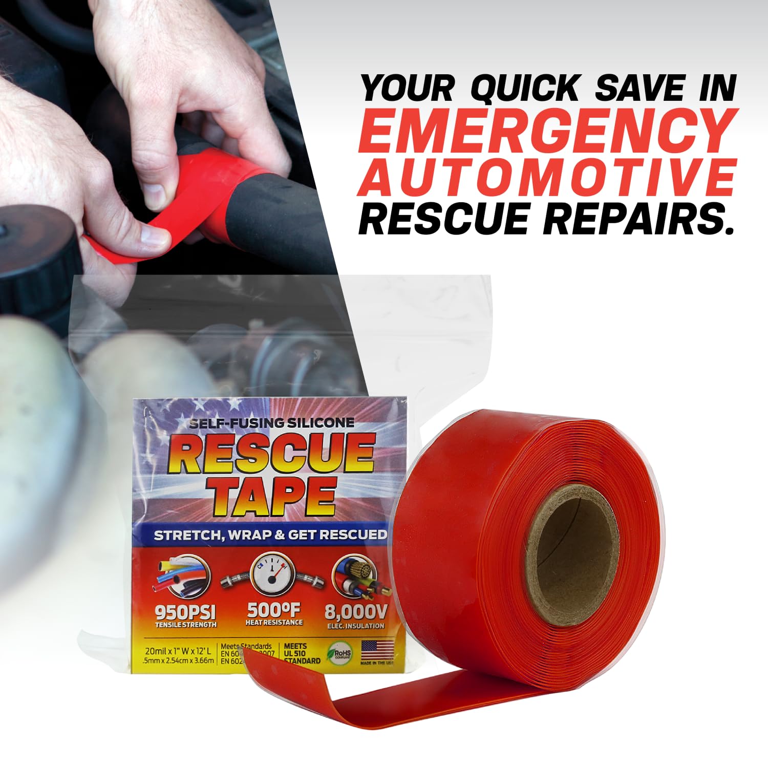 Secure Silicone Tape for Plumbing Emergency Repairs
