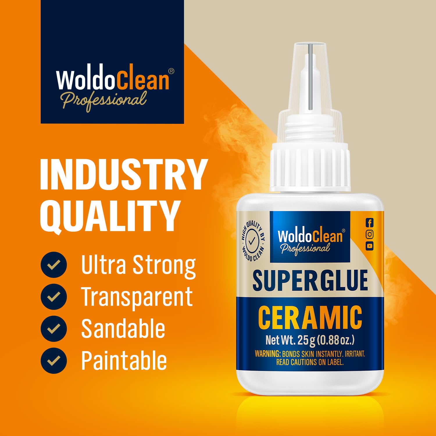 Instant Waterproof Super Glue for Ceramics and Porcelain
