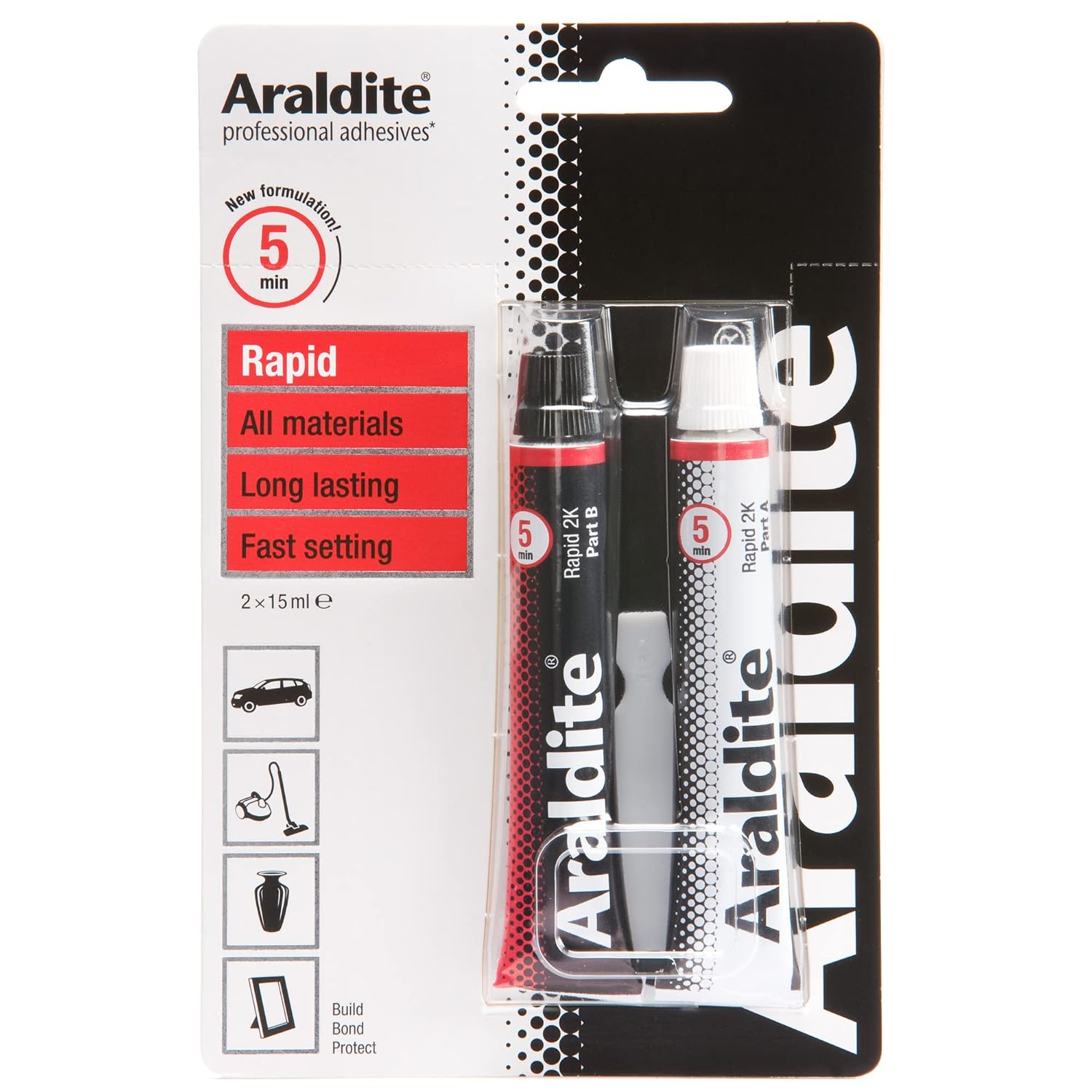 Araldite ARA-400005 Professional 2-Part Rapid Translucent Adhesive