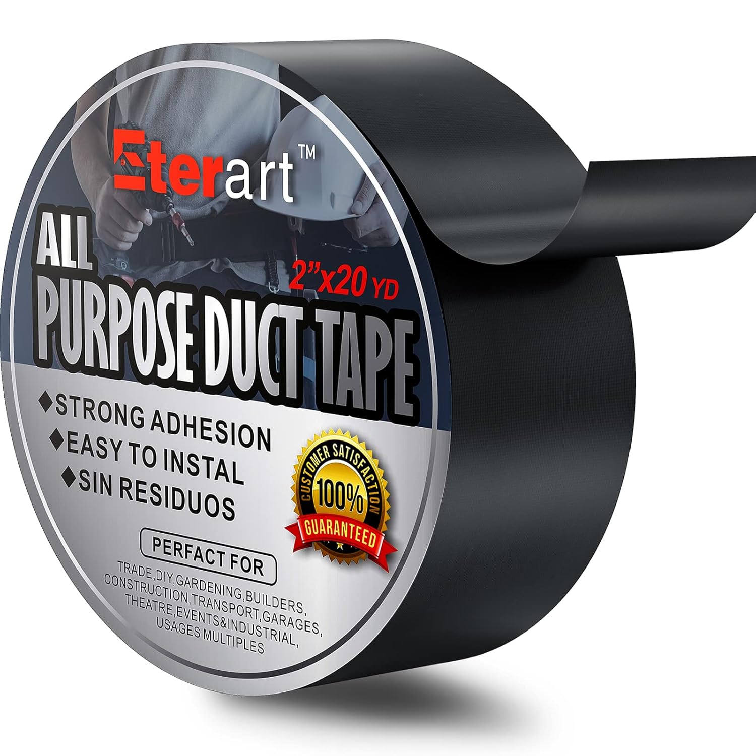 EERArt Duct Tape 2x20 Yd Blk